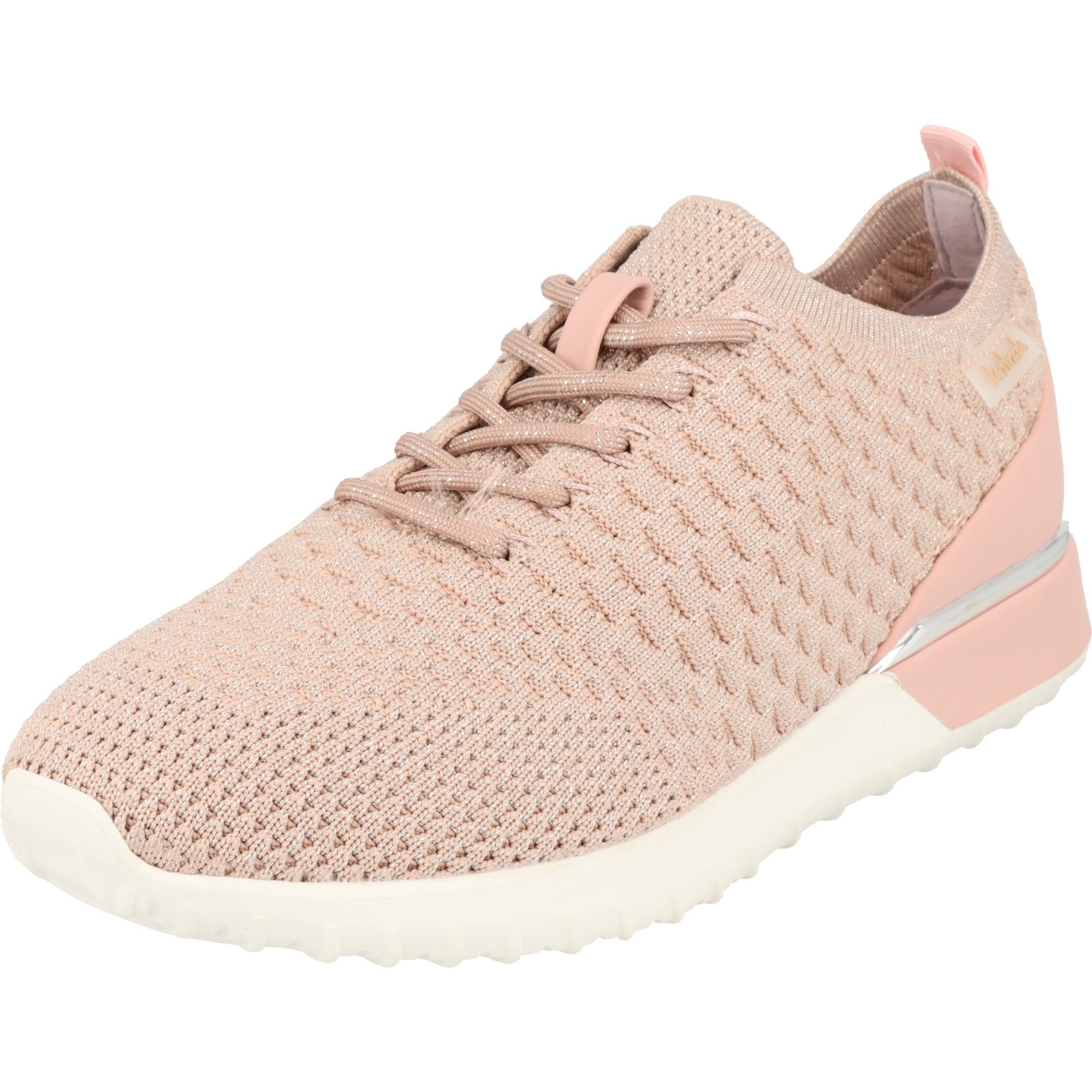 La Strada Damen Schuhe Sneaker Halbschuhe 2101381-4524 Rosa/Silver Knitted Sneaker