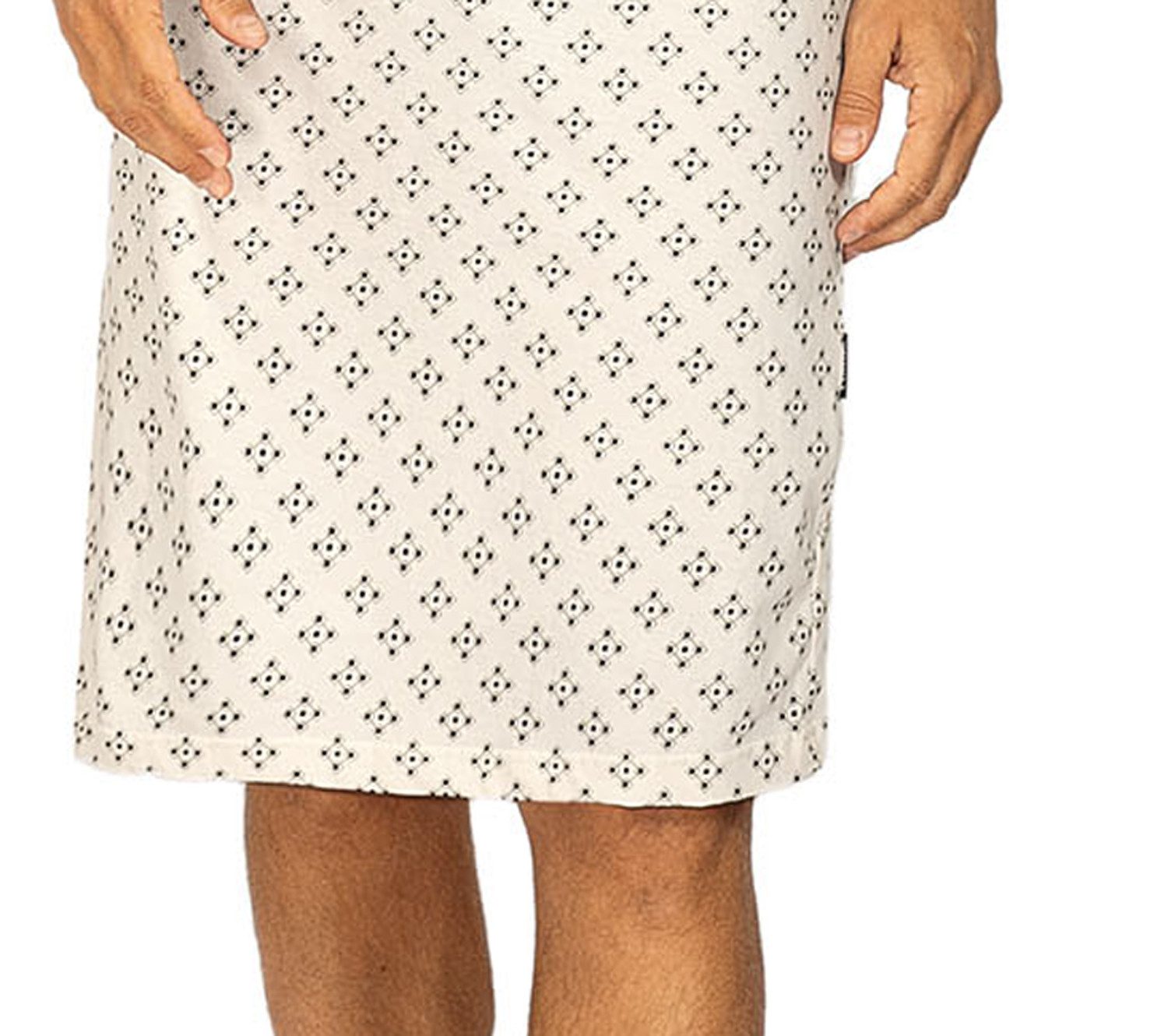Comte Nachthemd Lunar Lounge (Packung, 1-tlg., 1-teilig) Herren Schlafanzug Schlafshirt Kurzarm geknöpft Baumwolle große Größen