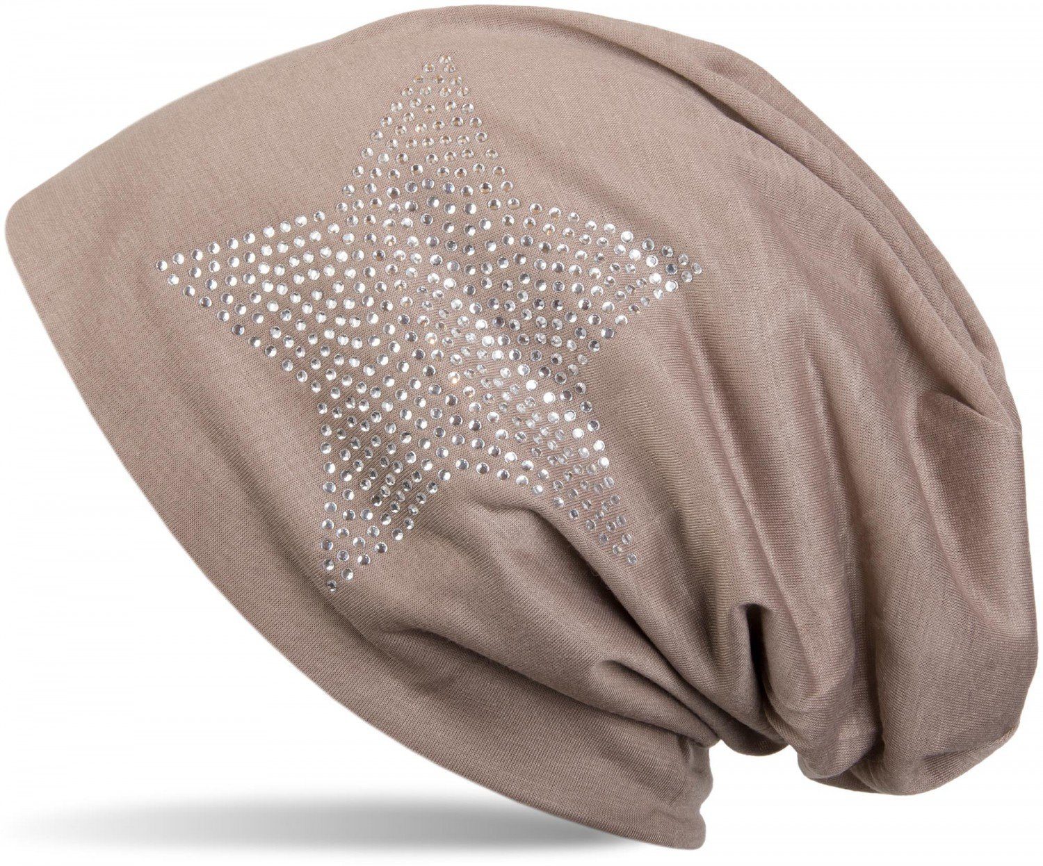 Strass (1-St) Schlamm Stern mit Beanie Leichte styleBREAKER Beanie