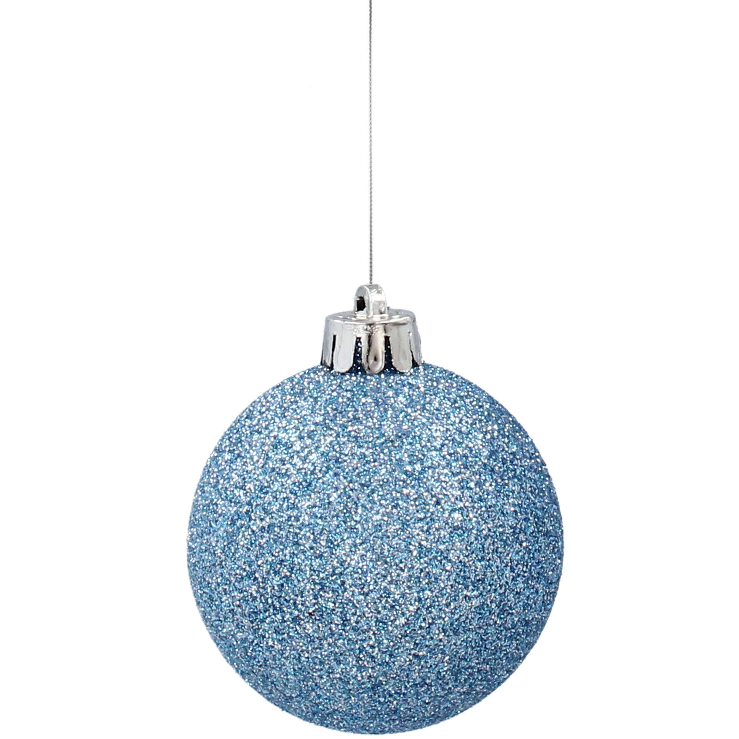 Sarcia.eu Weihnachtsbaumkugel Blaue Christbaumkugeln Kunststoff Stück 24 5cm, aus