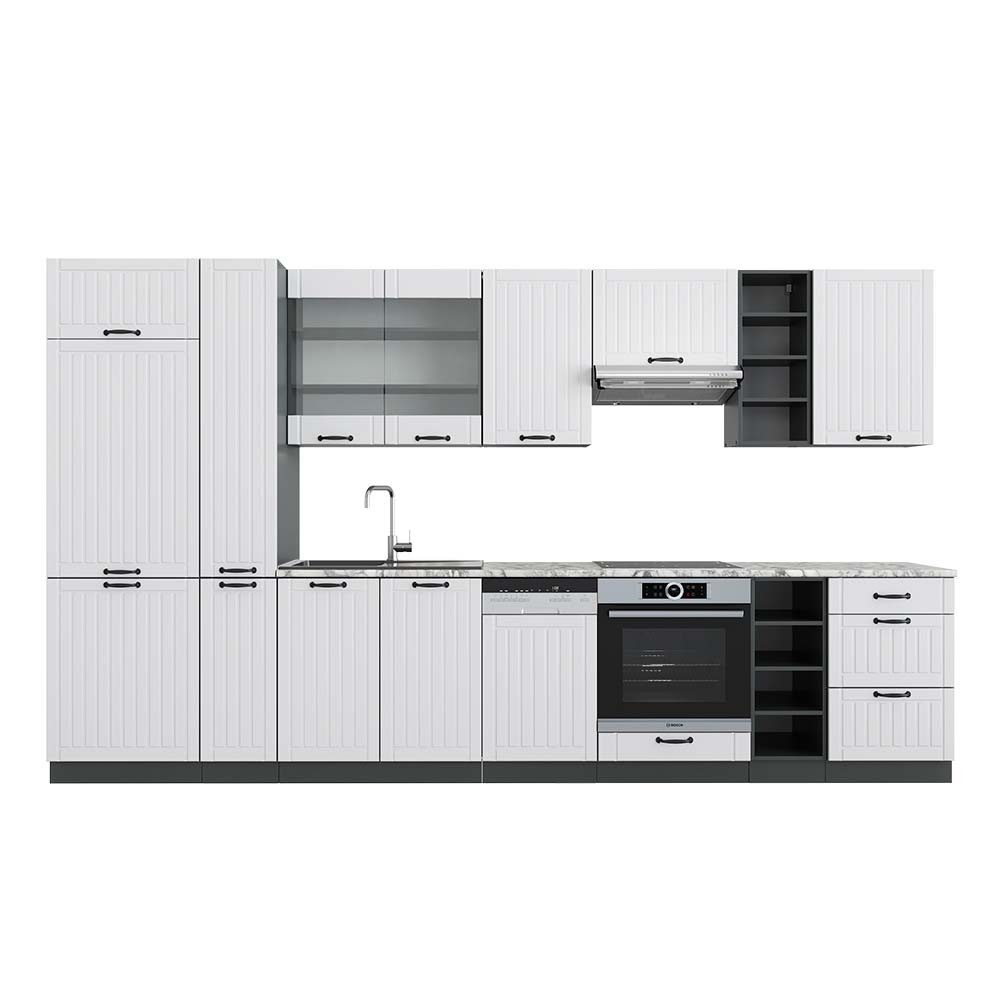 Vicco Küchenzeile R-Line, Schwarz Beton/Anthrazit, 140 günstig online kaufen