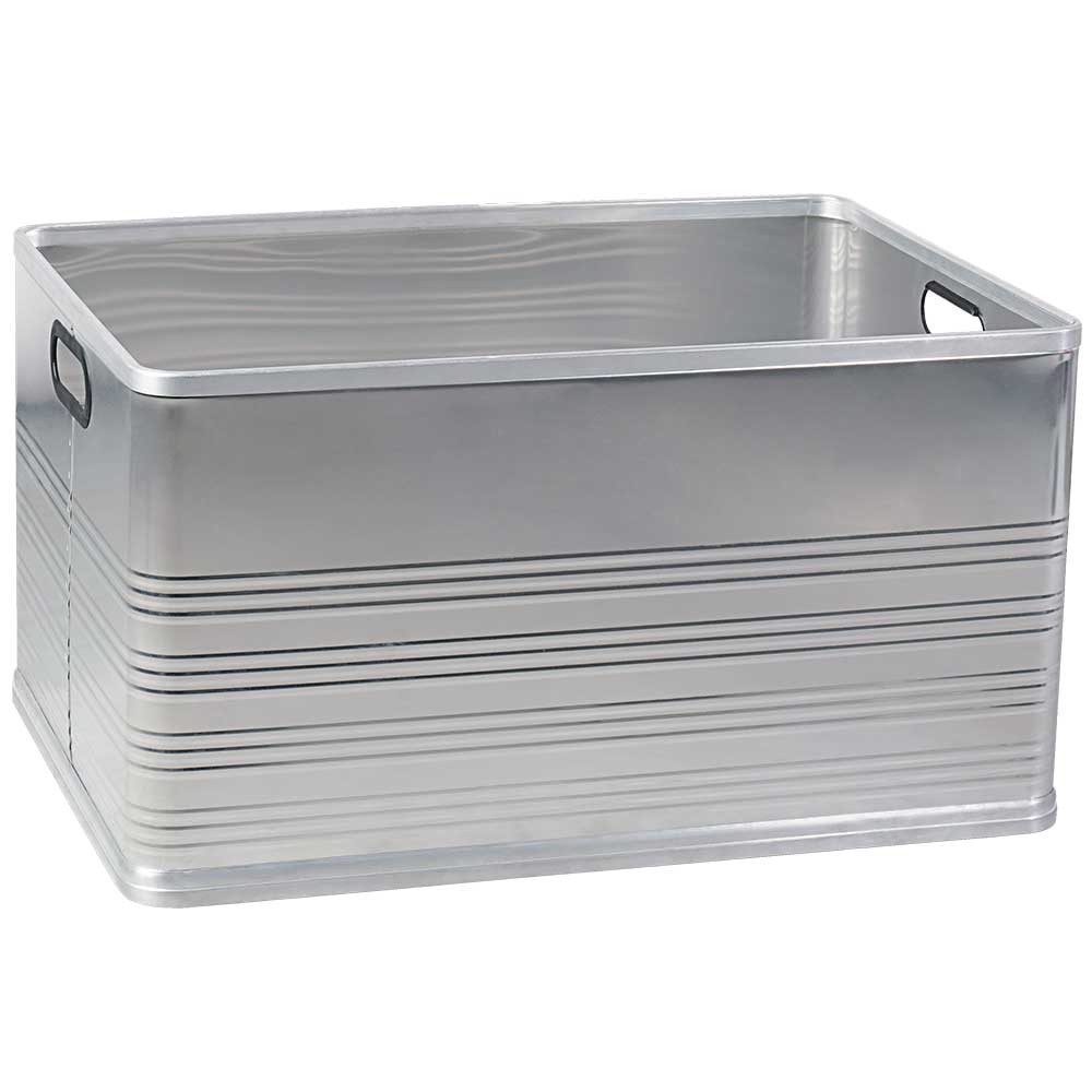 BRB-Lagertechnik Aufbewahrungsbox Alu-Transportkasten, LxBxH 700x500x375 mm, 118 Liter, Ideal zum Lagern, Verpacken und Transportieren
