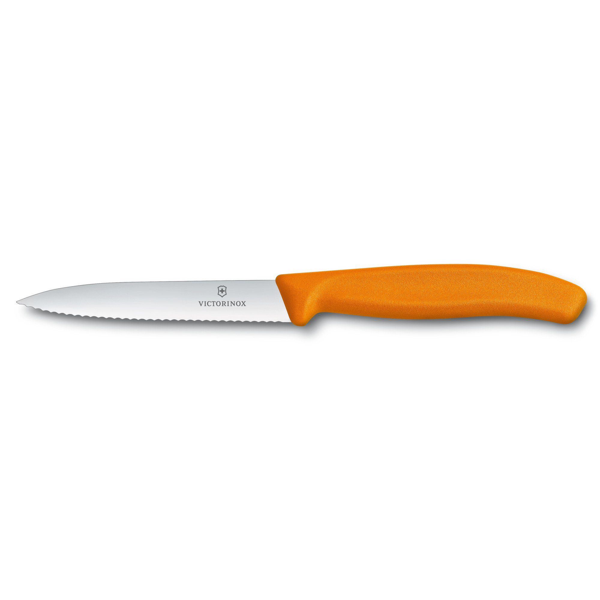 Victorinox Gemüsemesser Swiss Classic Gemüsemesser 10cm, Wellenschliff, farbig orange