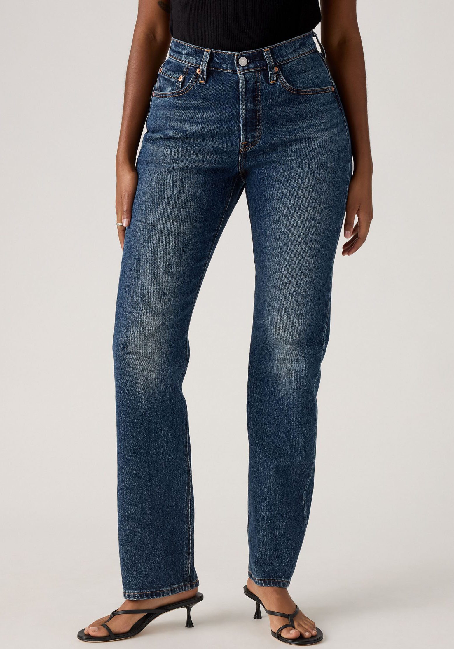 Levis Stretch-Jeans "LV Jeans 501 CURVE BLACKS" mit gerader Beinform günstig online kaufen