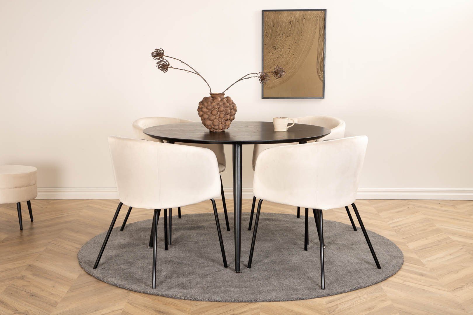 ebuy24 Essgruppe DippØ115BLBL Essgruppe Esstisch schwarz günstig online kaufen