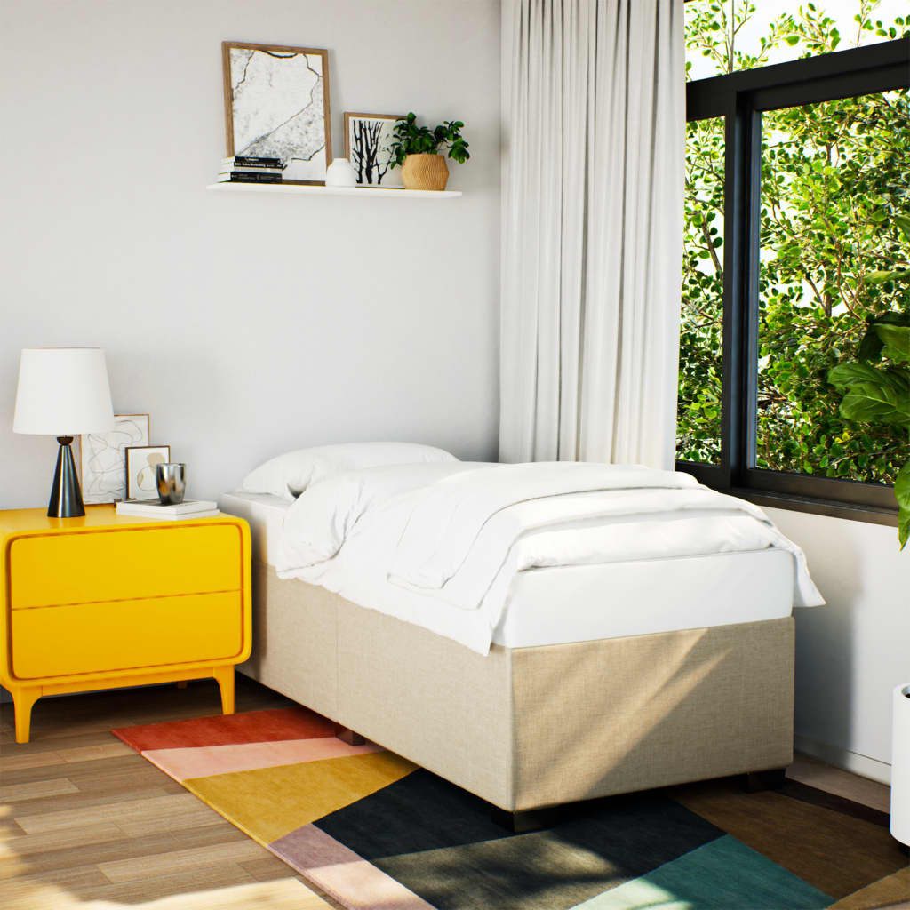 vidaXL Bett Boxspringbett mit Matratze Creme günstig online kaufen