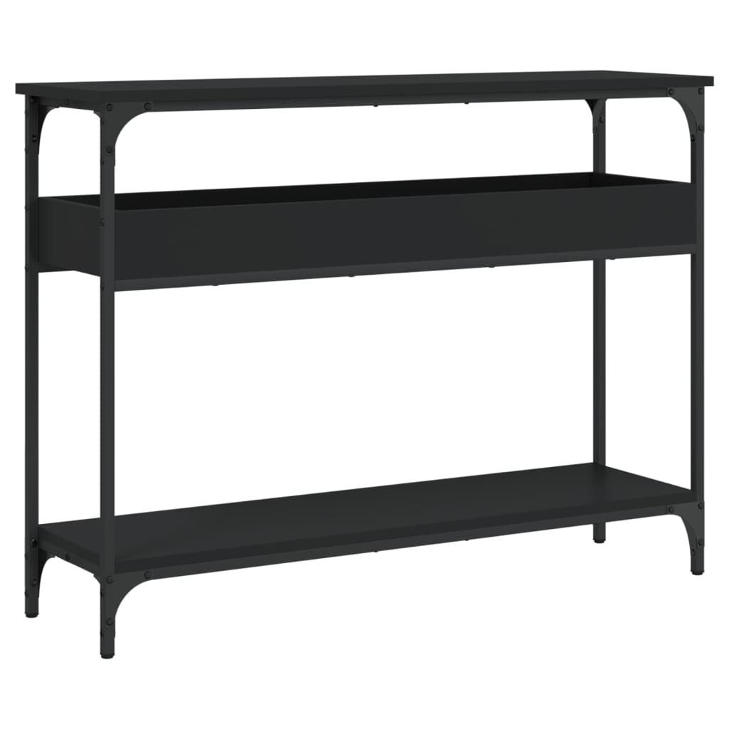 vidaXL Beistelltisch Konsolentisch mit Ablage Schwarz 100x29x75cm Holzwerkstoff (1-St)