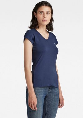 G-Star RAW V-Shirt Eyben Slim Top mit kleinem G-Star RAW Logoprint auf der Brust