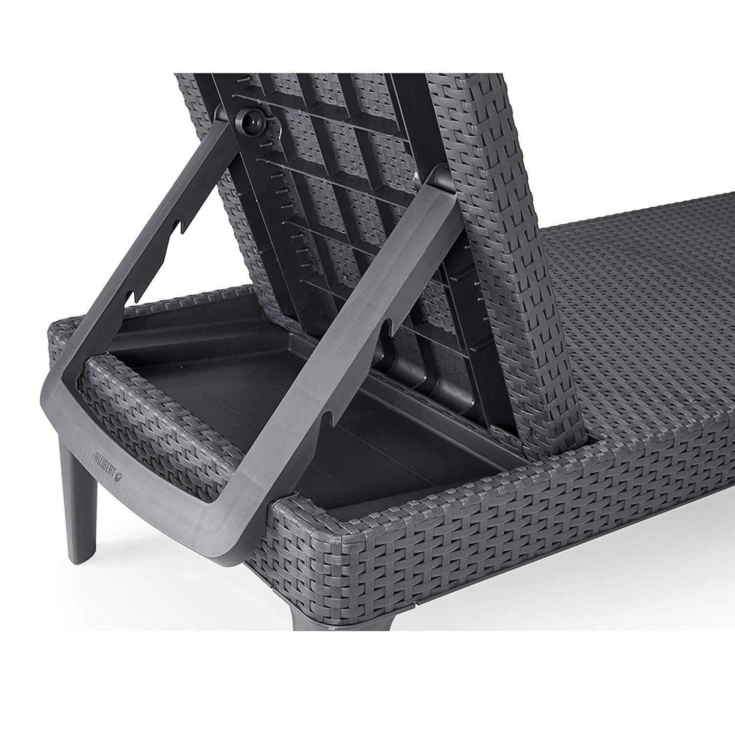 Allibert Gartenliege Jaipur Sun Lounger, Neigbare [4 Stufen] Rückenlehne