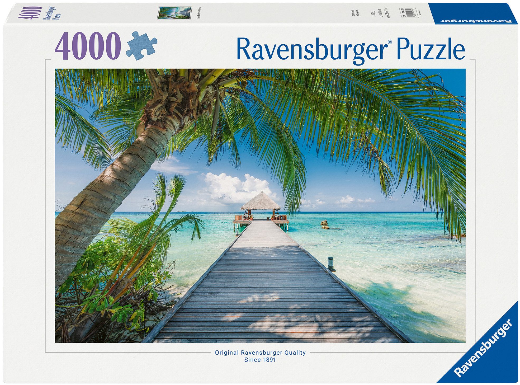 Ravensburger Puzzle Traumstrand auf den Malediven, 4000 Puzzleteile, Made in Germany