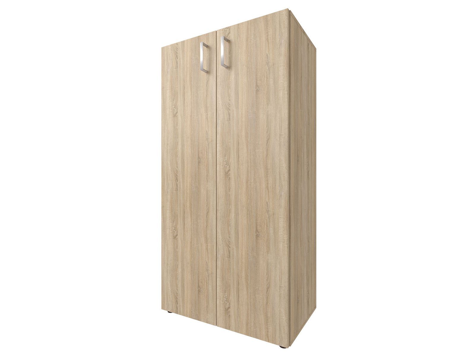 möbelando Aktenschrank Trio 3 zeitloser Beistellschrank aus Spanplatte in Sonoma/Eiche mit 2 höhenverstellbaren Einlegeböden. Breite 57 cm, Höhe 113 cm, Tiefe 34,5 cm - Made in Germany