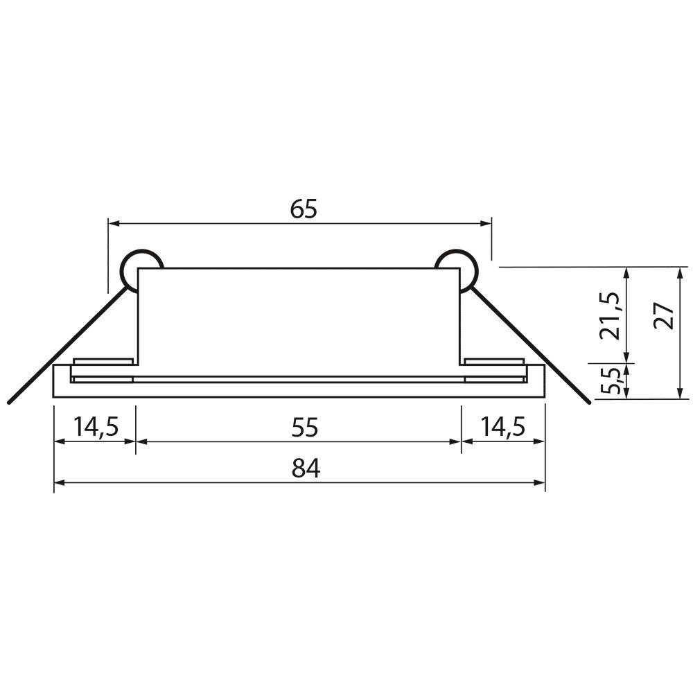 LED Fassung, Lochdurchmesser SEBSON Einbaustrahler IP44 inkl. Alu 65mm Einbaustrahler Bad GU10