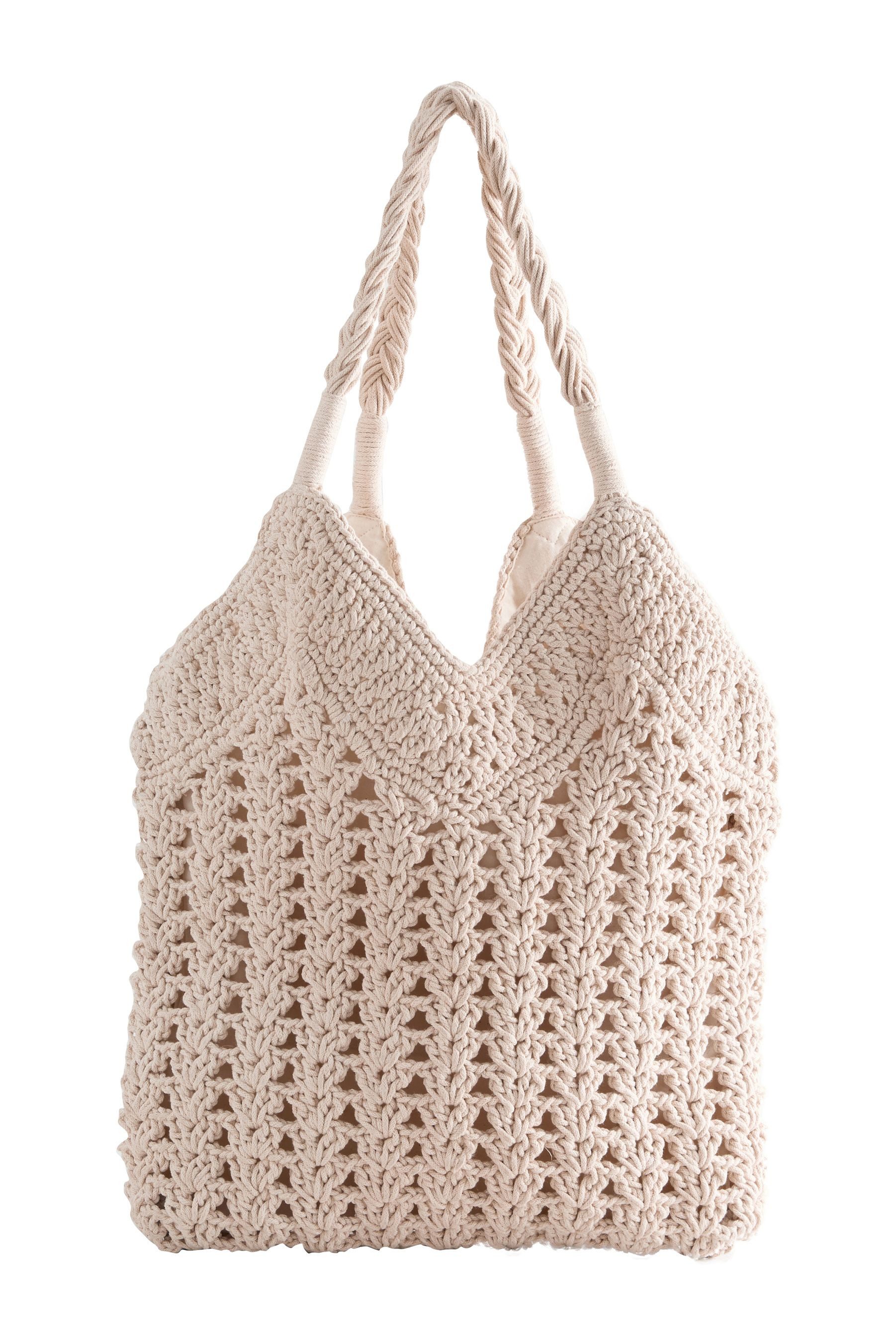 Umhängetasche Schultertasche aus Makramee