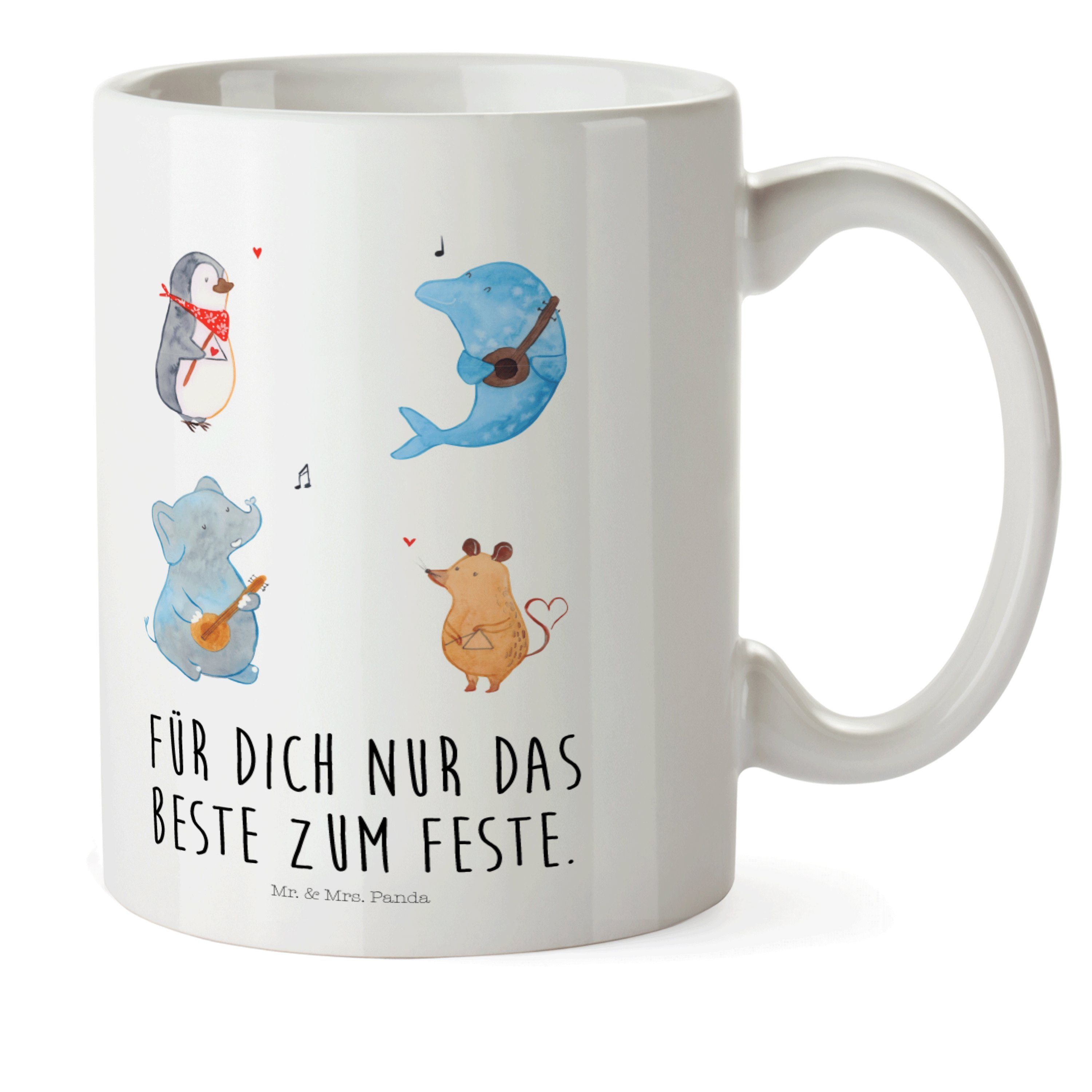 Mr. & Mrs. Panda Kinderbecher »Big Band Weiß Geschenk, Kaffeetasse