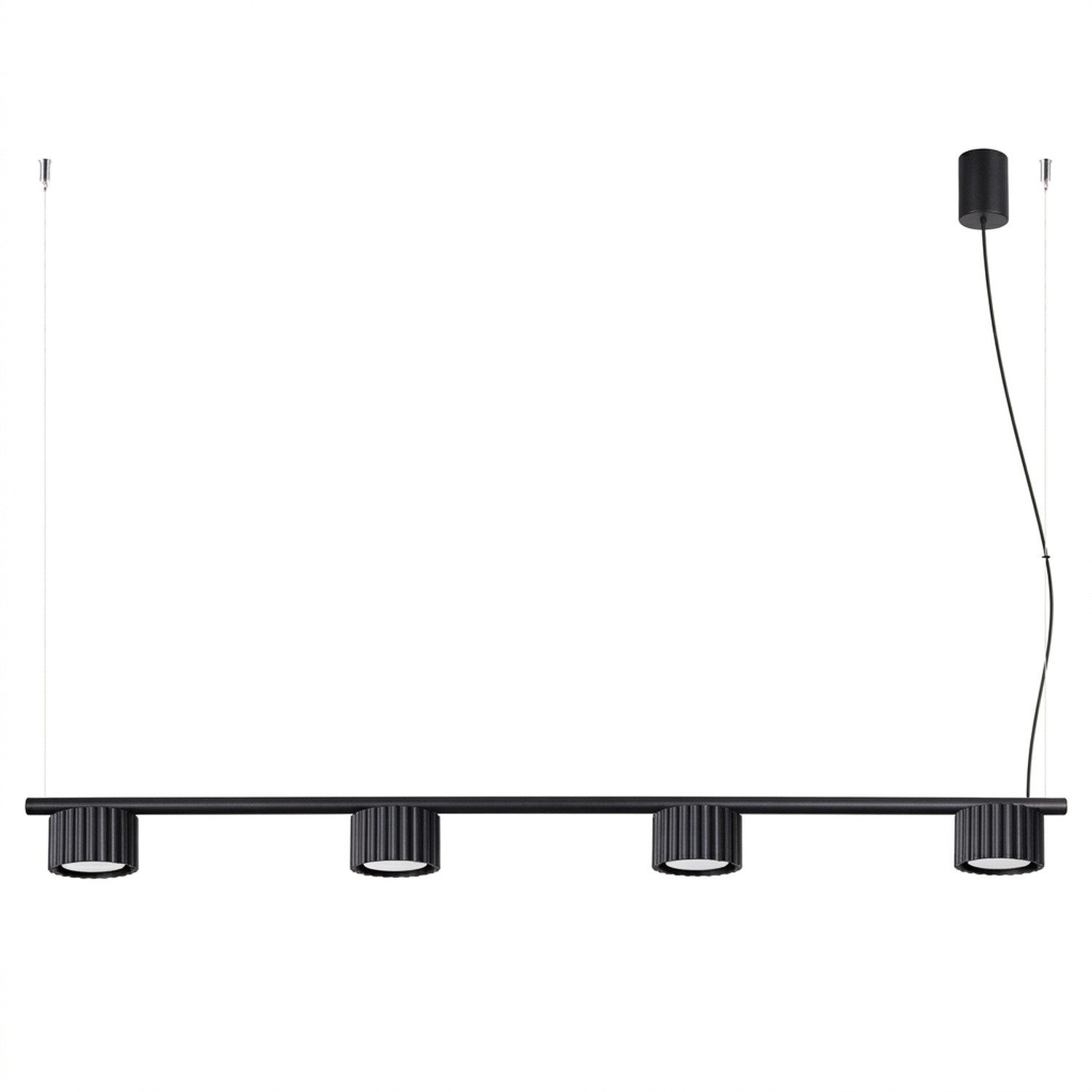 SOLLUX lighting Kronleuchter Kronleuchter AURA 4 schwarz Gx53, Nicht enthalten