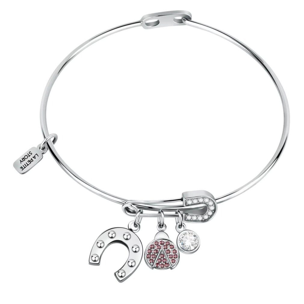 La Petite Story Kette mit Einhänger Charming steel bracelet for luck with Friendship pendants LPS05ARR57
