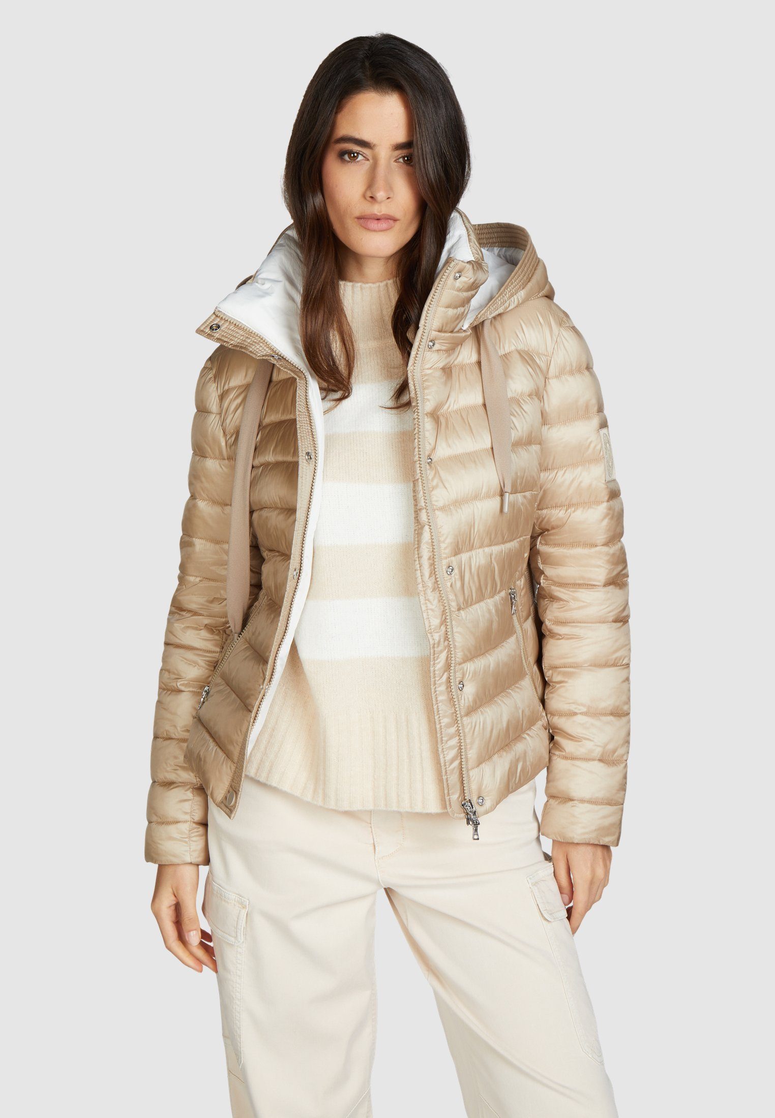 MARC AUREL Steppjacke mit Steppblenden sand