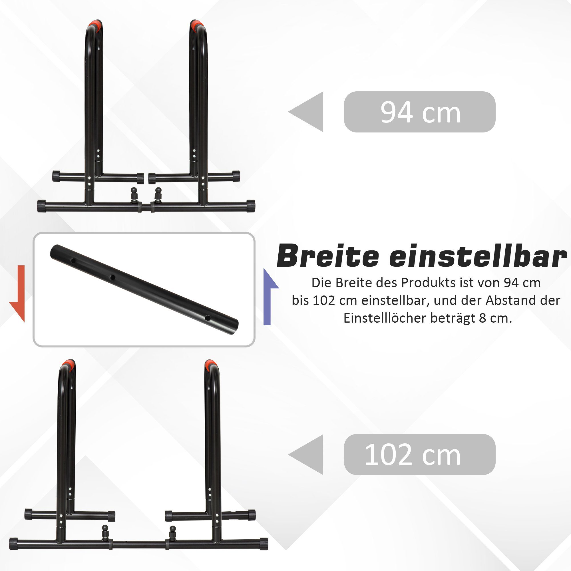 HOMCOM Trainingsstation Dip-Stangen