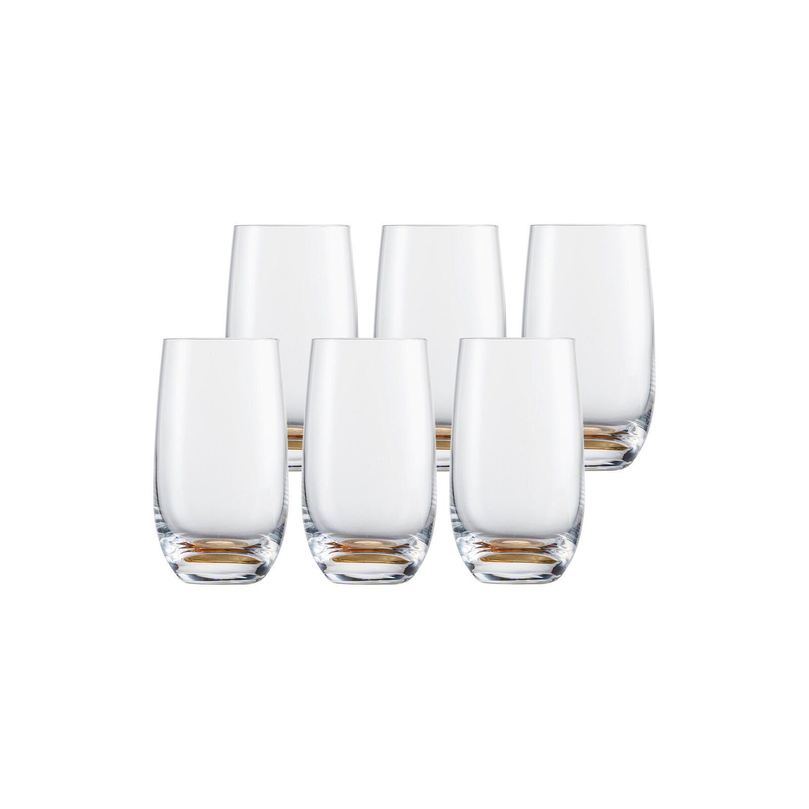 Eisch Glas Jessica Becher 350 ml 6er Set, Glas Orange