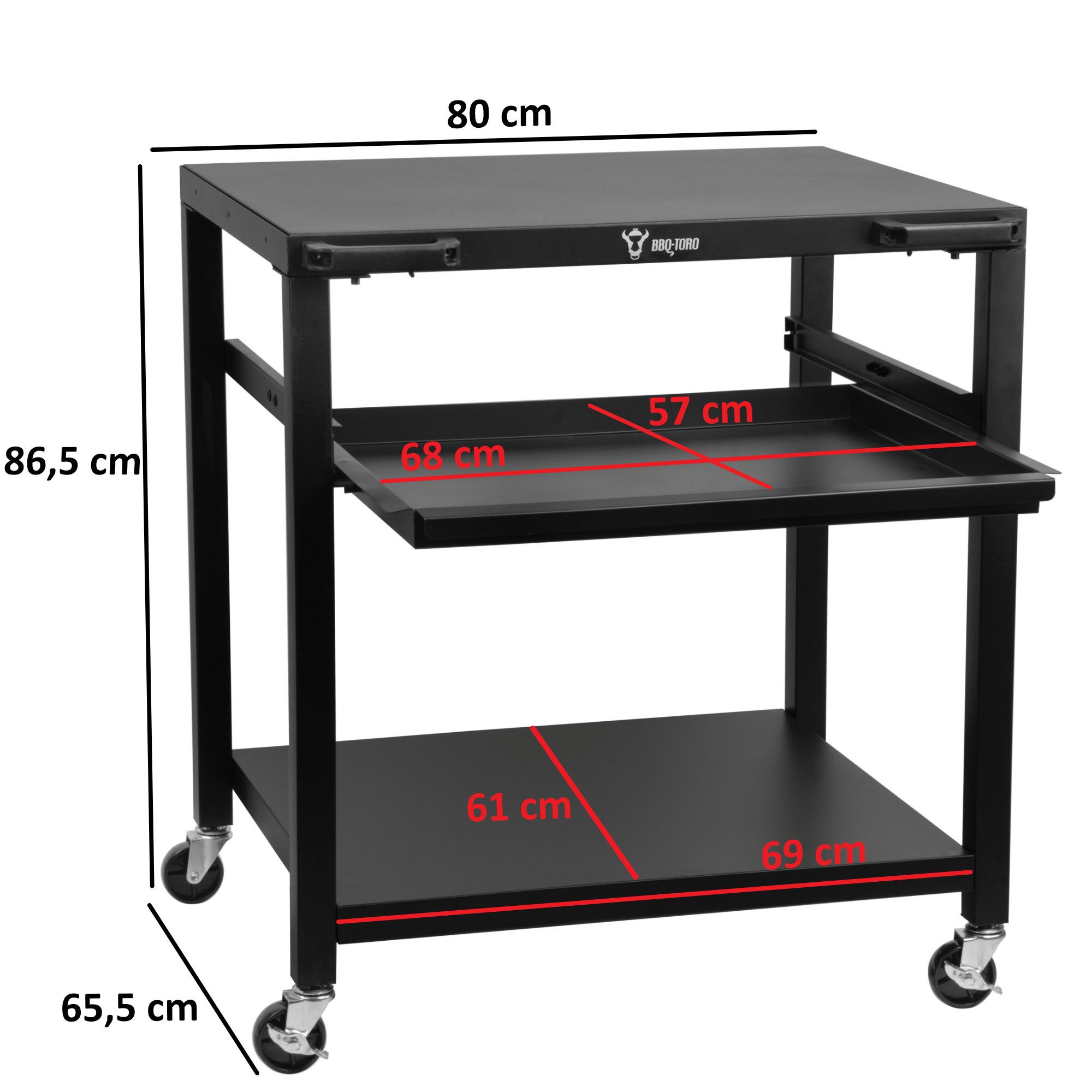 BBQ-Toro Servierwagen Grillwagen 80 x 65,5 günstig online kaufen