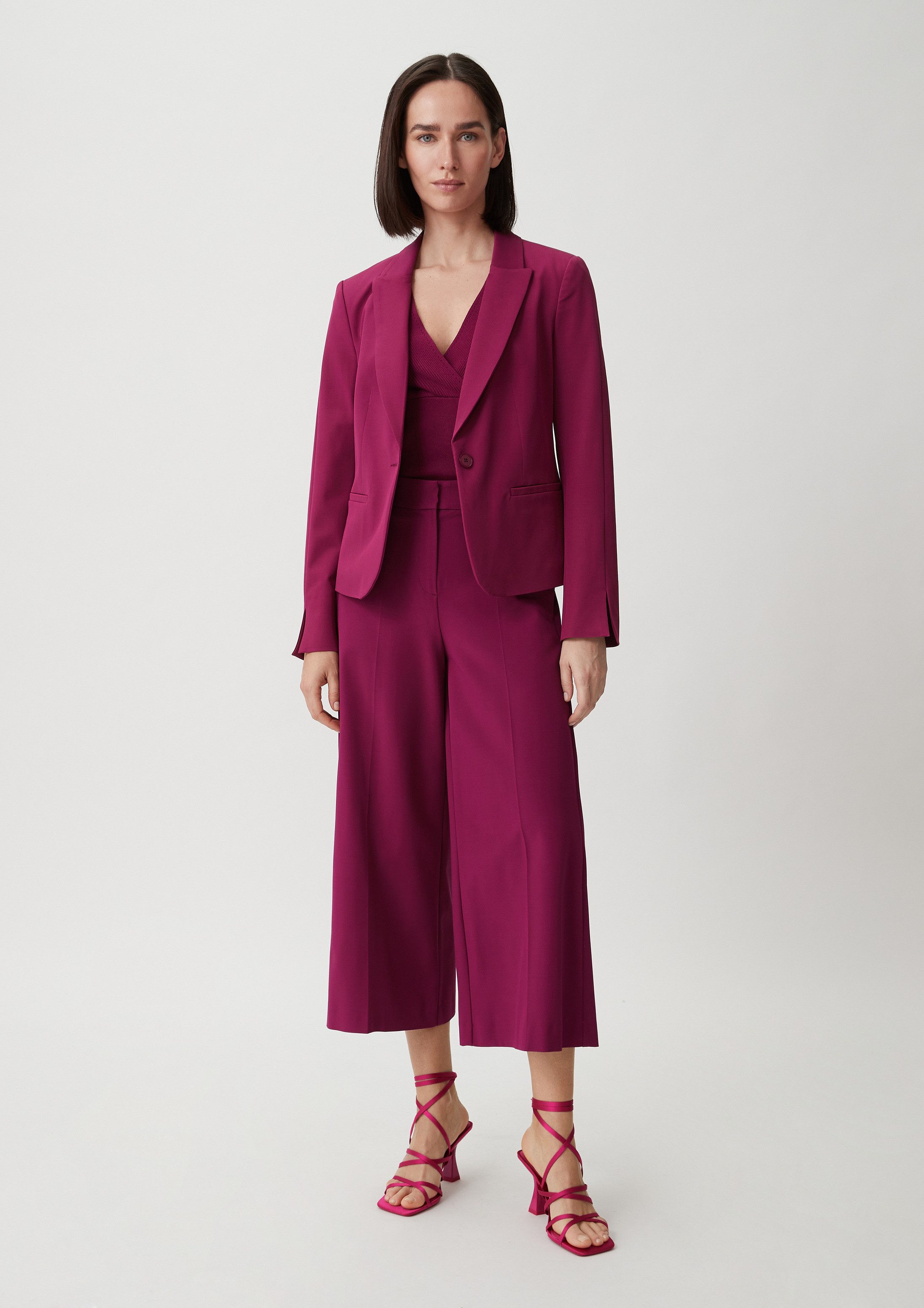 comma Culotte Hose Loose: Hose mit Bügelfalten