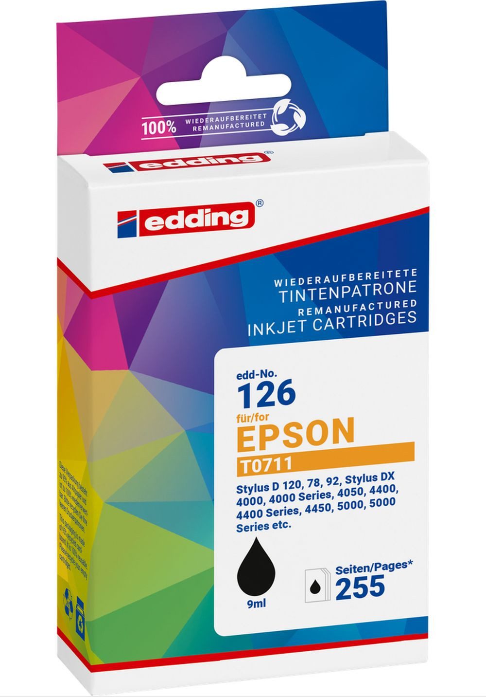 Tintenpatrone ersetzt Epson T0711/T0891 black Nachfülltinte