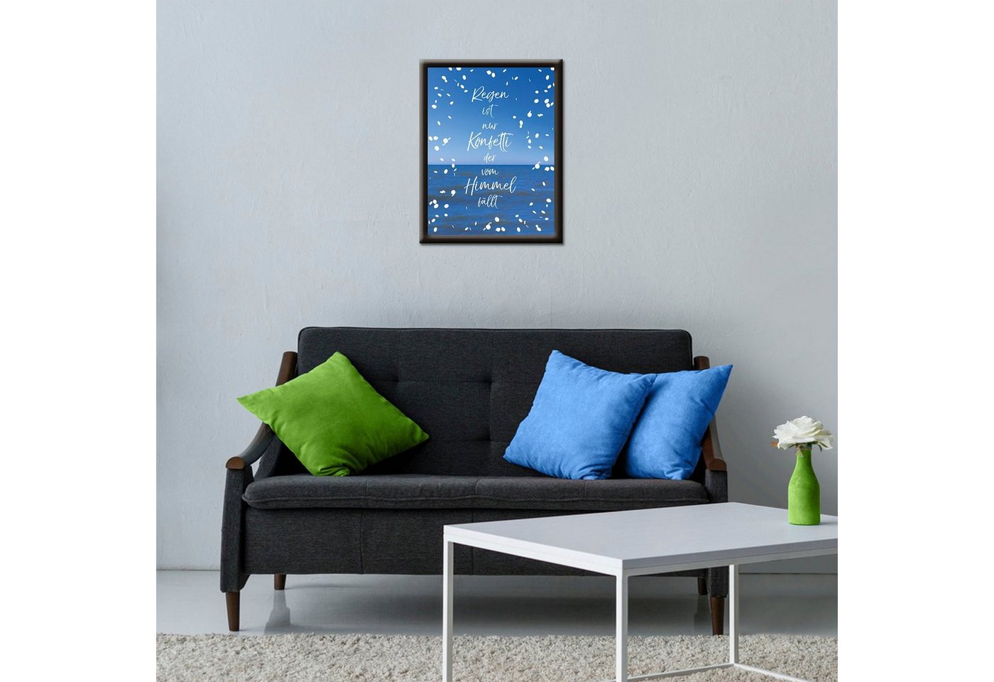 Artland Wandbild »Regen ist nur Konfetti«, Sprüche & Texte (1 Stück)-kaufen