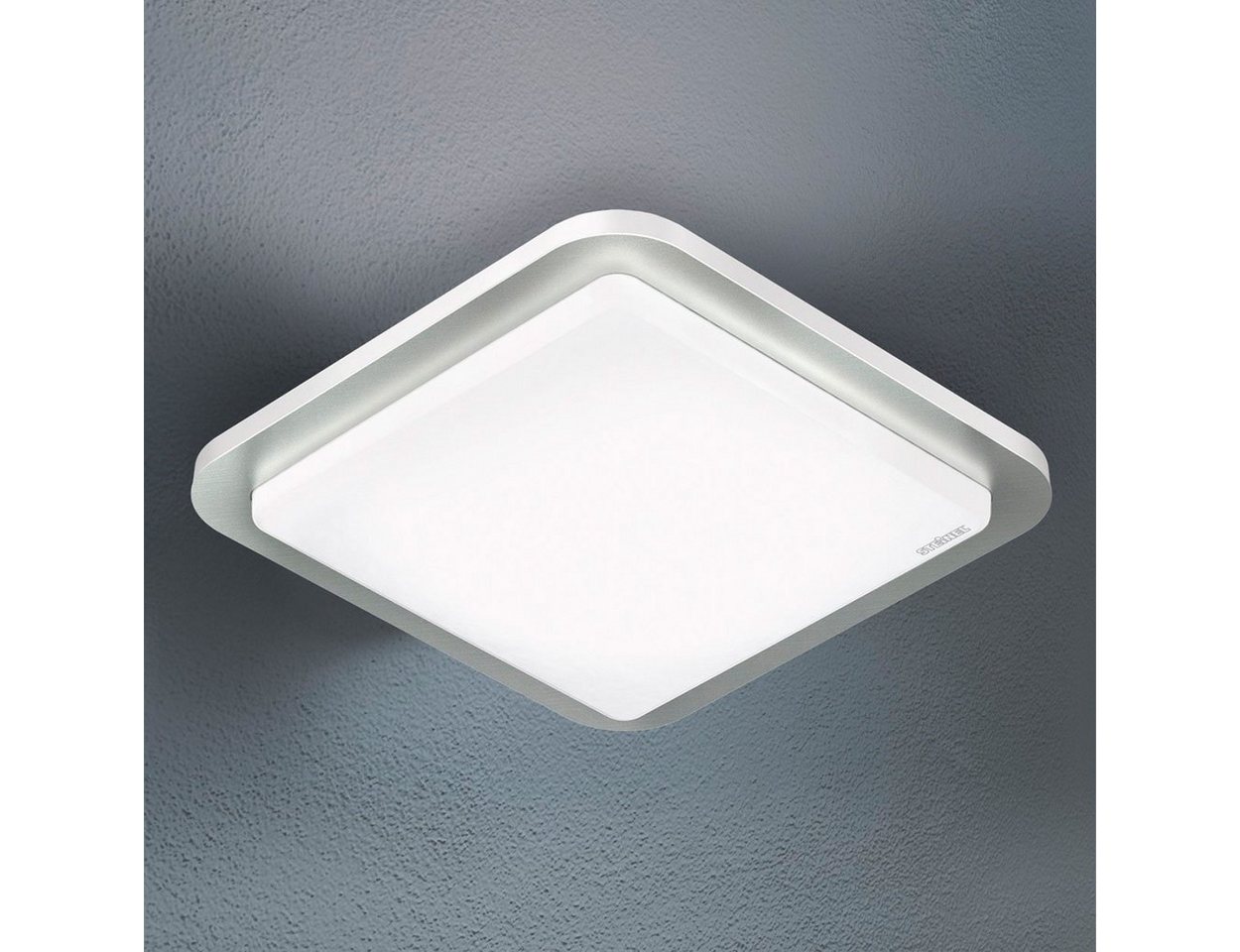 steinel LED Deckenleuchte »RS LED D2 S V3«, 360° Bewegungsmelder, Mit Edelstahl-Rahmen, inkl. LED-Leuchtmittel, Warmweiß, Design-Deckenlampe-HomeTrends