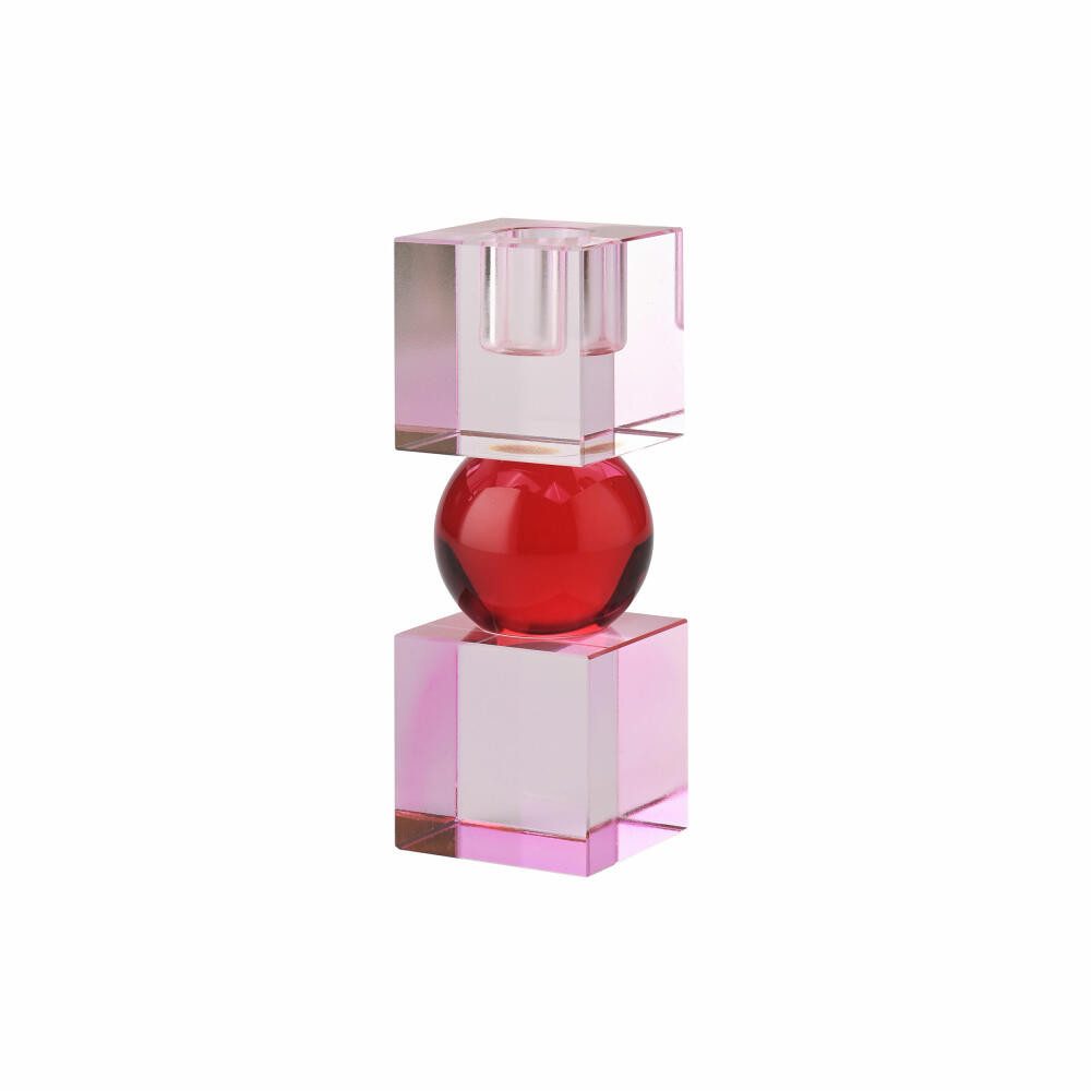 Giftcompany Kerzenhalter Sari 2 Cubes, Hellrosa, Rot, H 14 cm