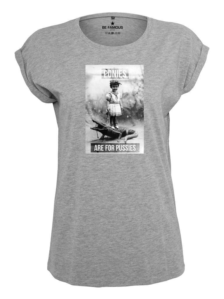 Be Famous Print-Shirt Classic Roll Up Pussies (1-tlg., keine)