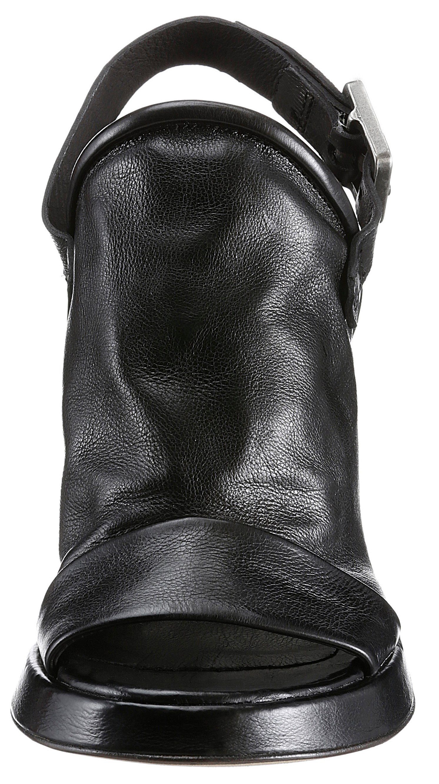 A.S.98 MIREA Sandalette mit Draht im biegsamem Schaftrand schwarz