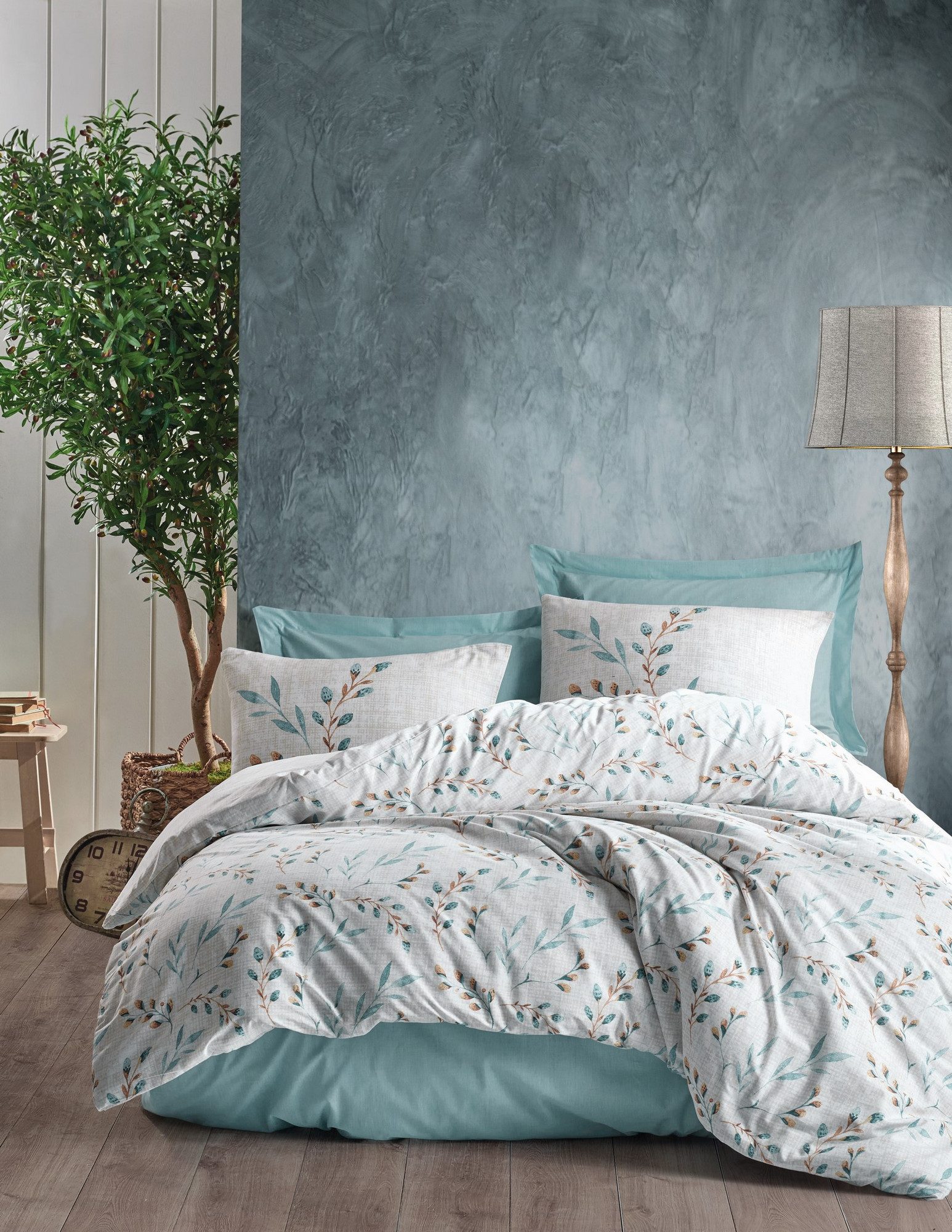 L'Essentiel Maison Bettwäsche Set, Baumwolle, 2 teilig, Frisches Mint & Wei günstig online kaufen