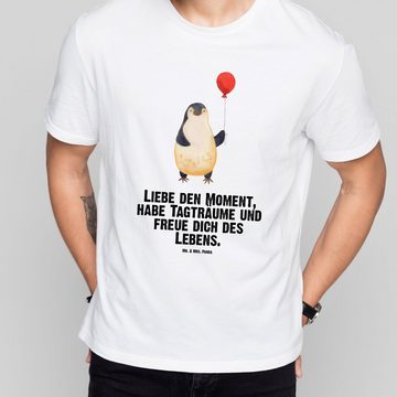 Mr. & Mrs. Panda T-Shirt Pinguin Luftballon - Weiß - Geschenk, Shirt, Tshirt, Pinguine, Jungge (1-tlg)