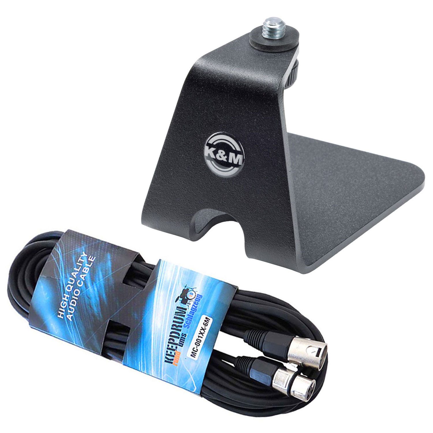 König & Meyer K-M 23240 Tischstativ für Mikrofon mit XLR-Kabel Tischstativ (Tischstativ für Mikrofon mit XLR-Kabel)