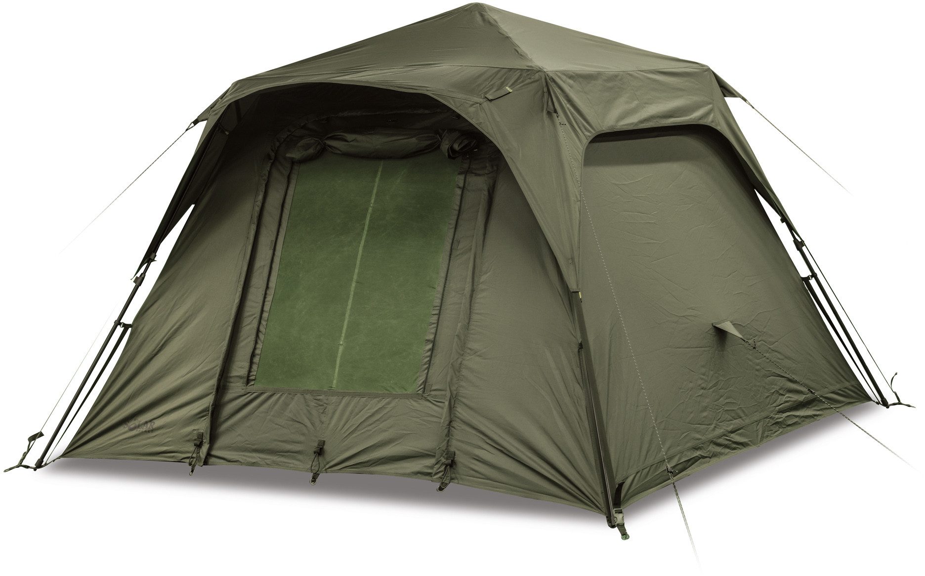 Solar Tackle Angelzelt Solar SP Quick-Shelter green MKII mit Heavy-Duty Groundsheet