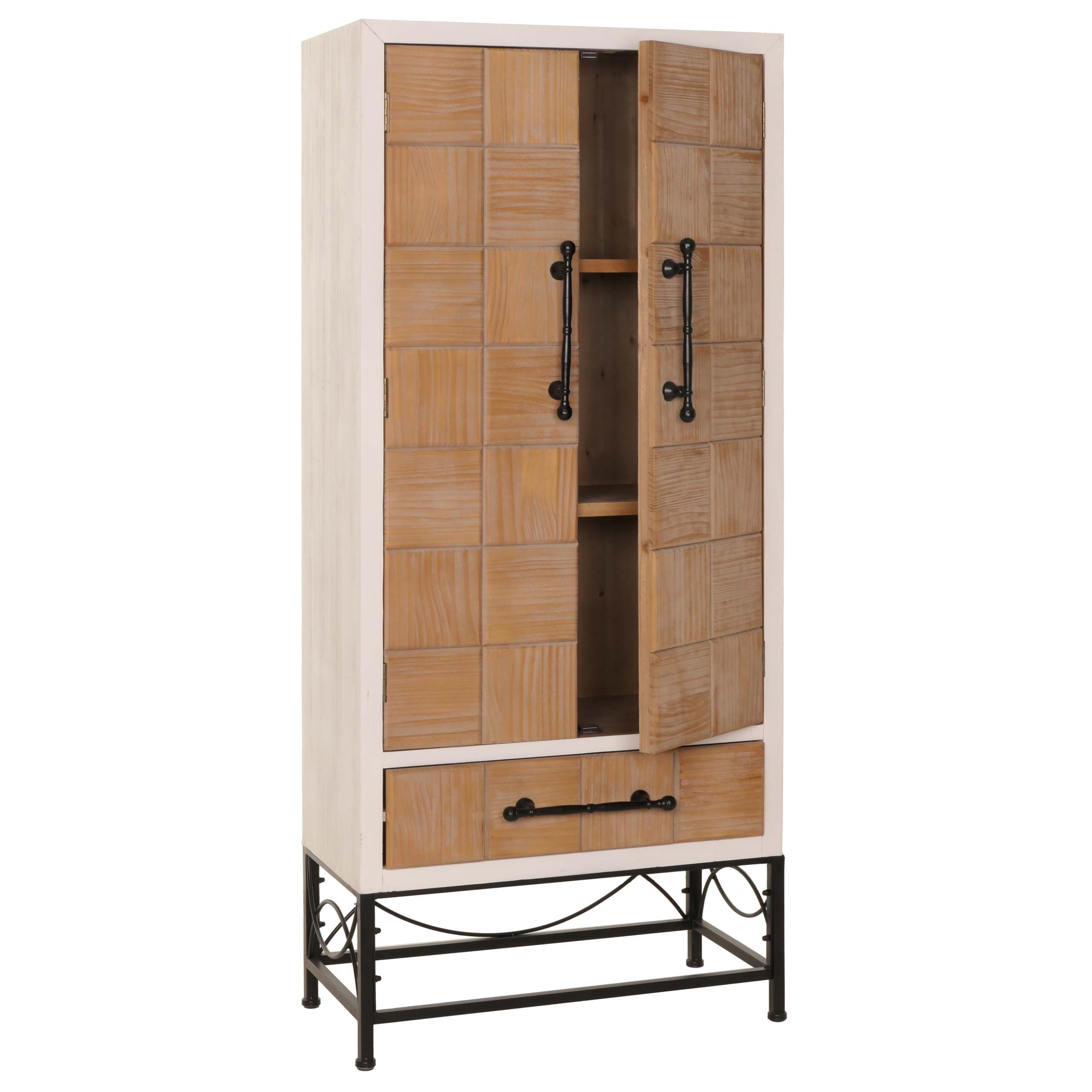 MCW Hochschrank MCW-N30-H Fronten aus massivem Tannenholz