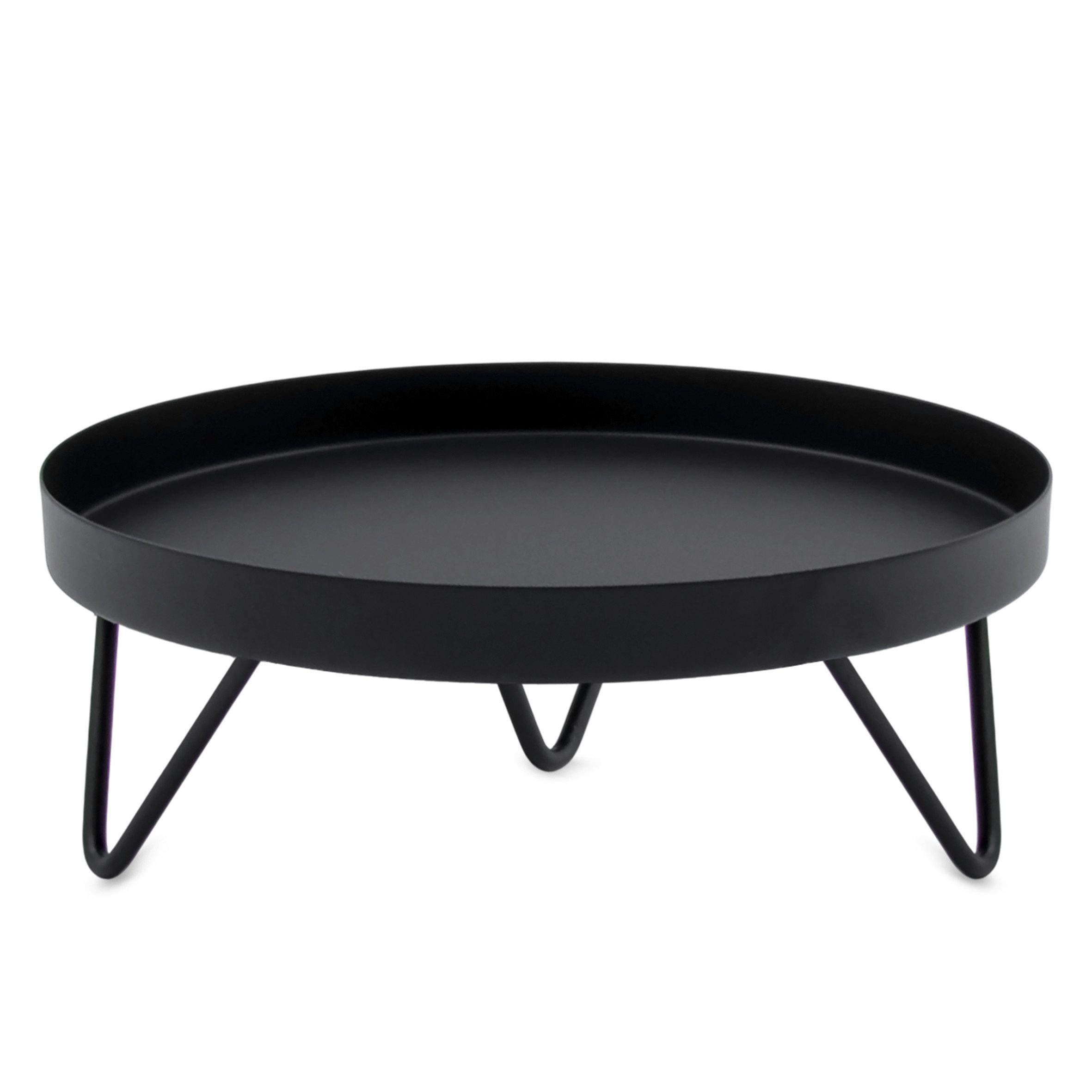 Spetebo Blumenhocker Blumenständer Metall schwarz rund - Ø 22 cm (Anzahl, 1 St., Stück), Stabiler Stand