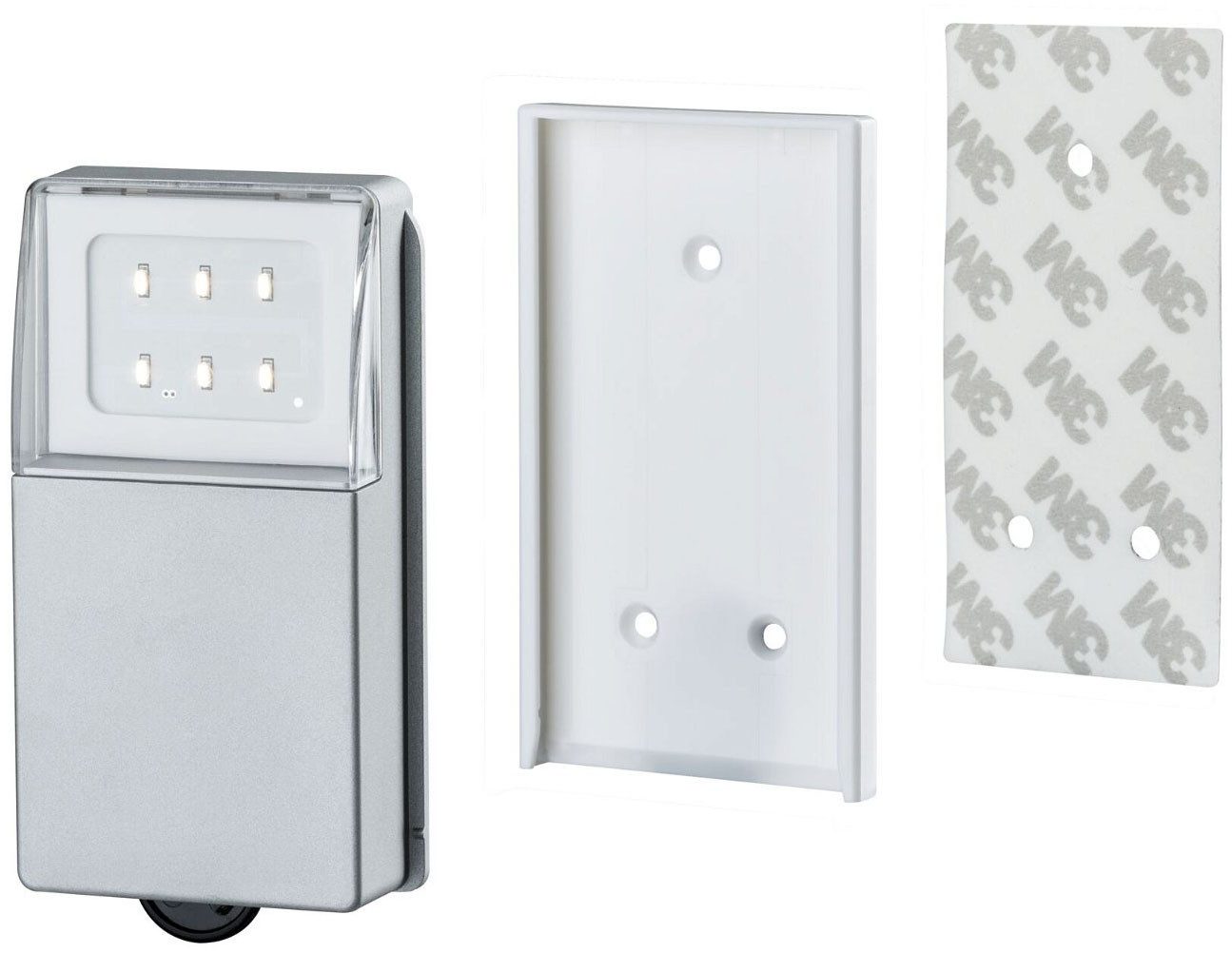 Paulmann LED Unterbauleuchte Schrankleuchte SnapLED 53x95mm 25lm 2700K Silber, LED fest integriert, Warmweiß – Bild 3 von 5