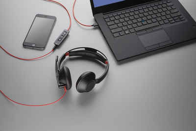 Poly Blackwire C5220 binaural USB-A & 3,5 mm Headset (Noise-Cancelling, Stummschaltung, Stereo Kopfhörer, Noise Canceling)