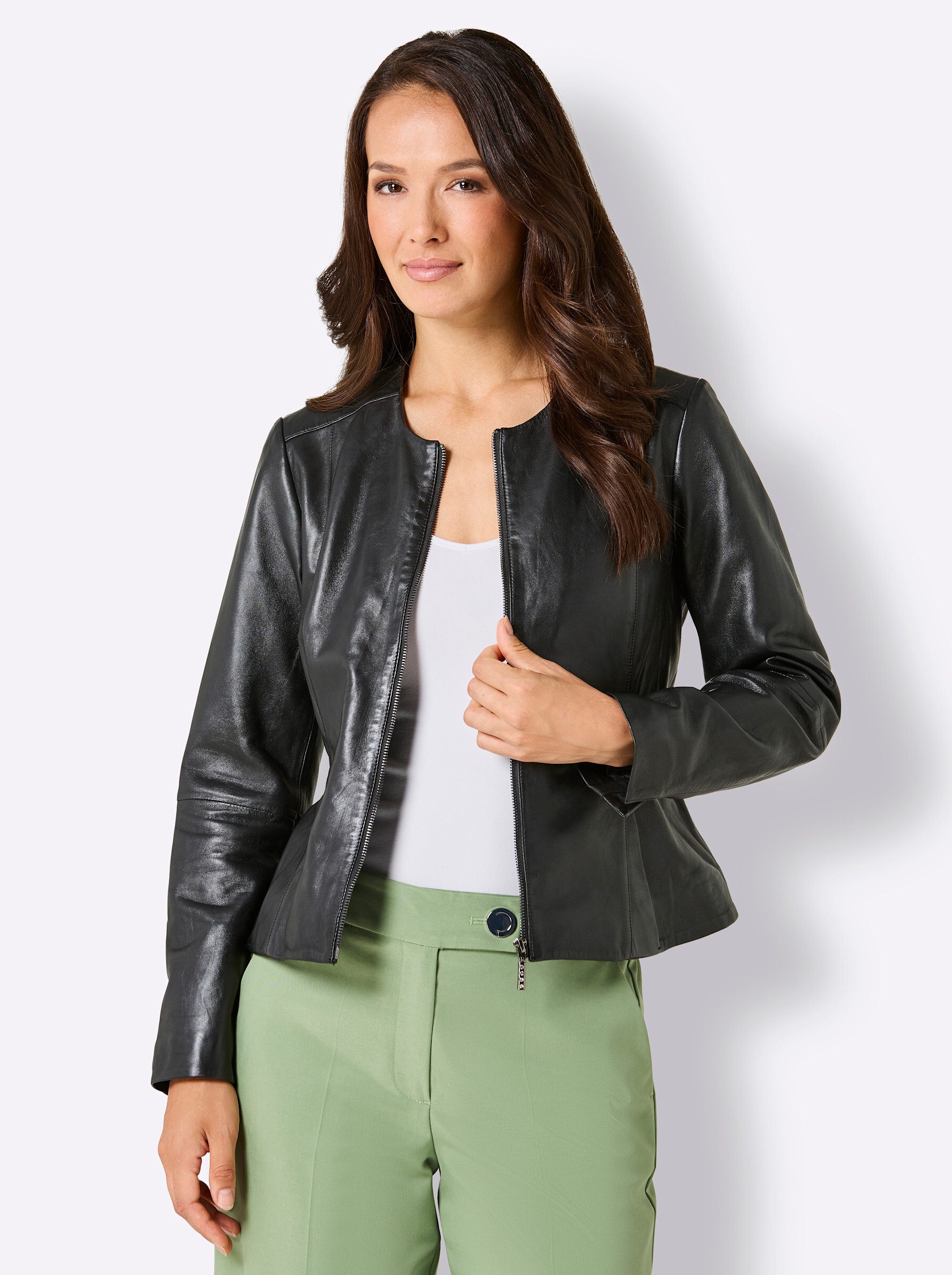 Blusenblazer Lederblazer