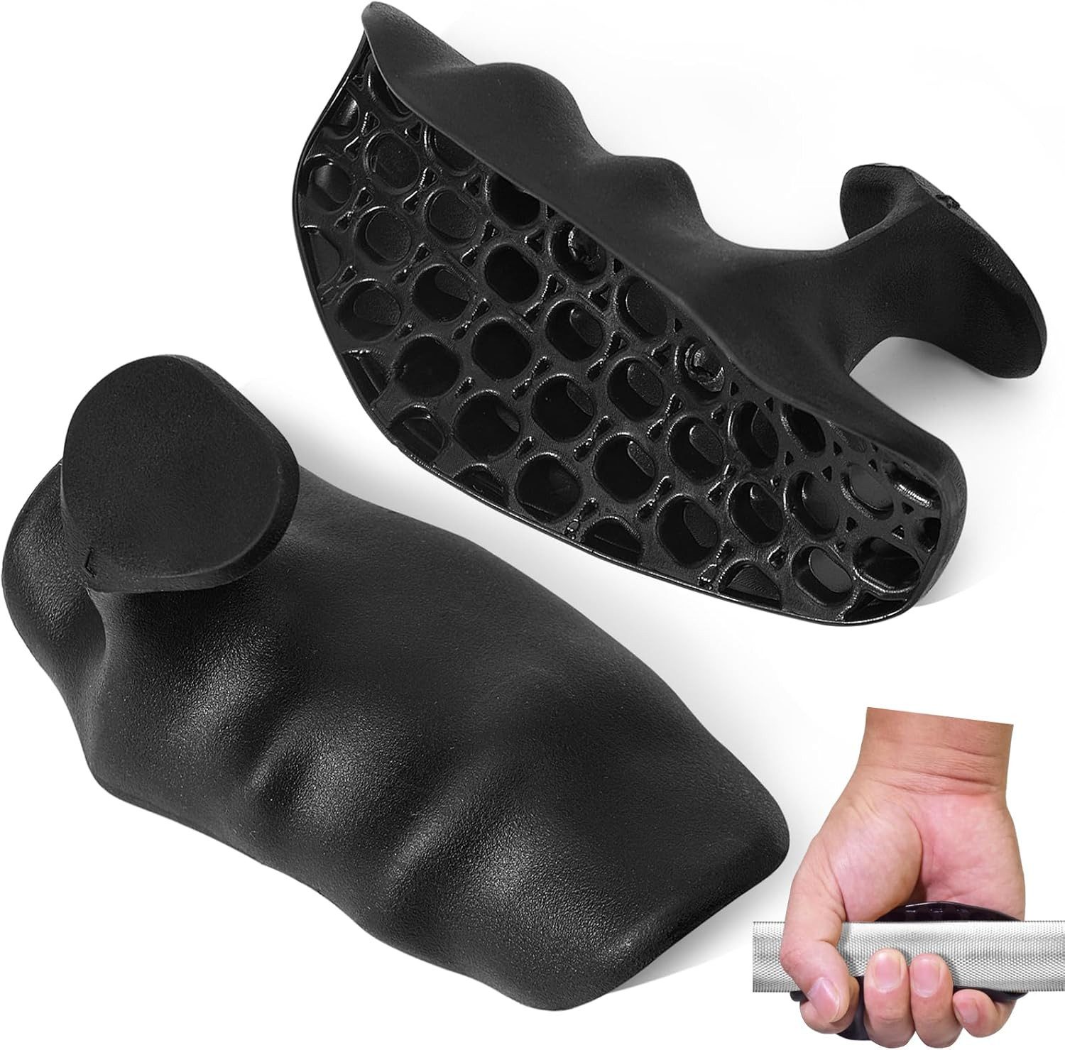 LIANNA Trainingshandschuhe Gym Grips fingerlos rutschfest Handschutz für Pull-ups & Krafttraining (Set, 1-St., 1 Paar Gym Grips, fingerlos, für Krafttraining & Crosstraining) Rutschfest, starker Grip, schützt Hände für Pull-ups & Gewichtheben