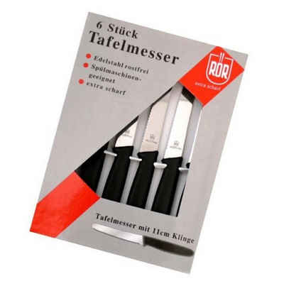 Neustanlo Tafelmesser 6 Stück Tafelmessser, extra Schart - rostfreier Stahl