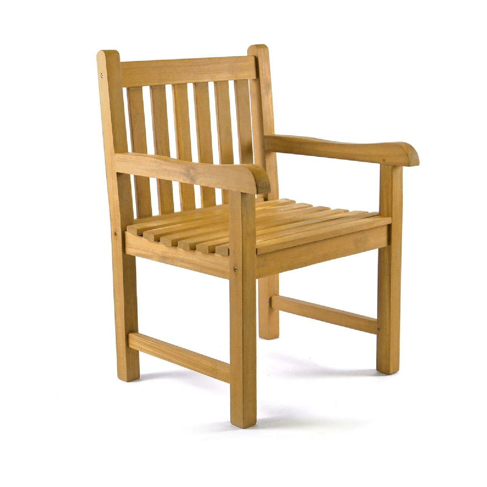 VCM Gartenstuhl Balkonstuhl Teak H. 91 x B. 60 x T. 62 cm (1 St)