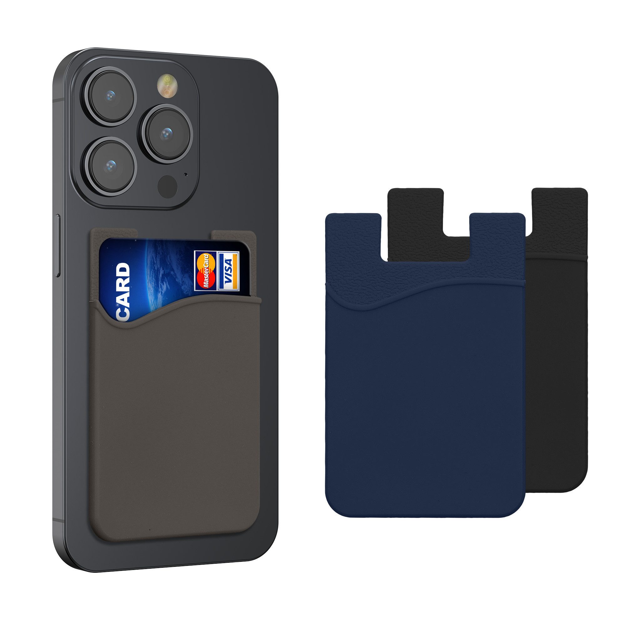 Etui 3x Kartenhalter Hülle für Smartphone