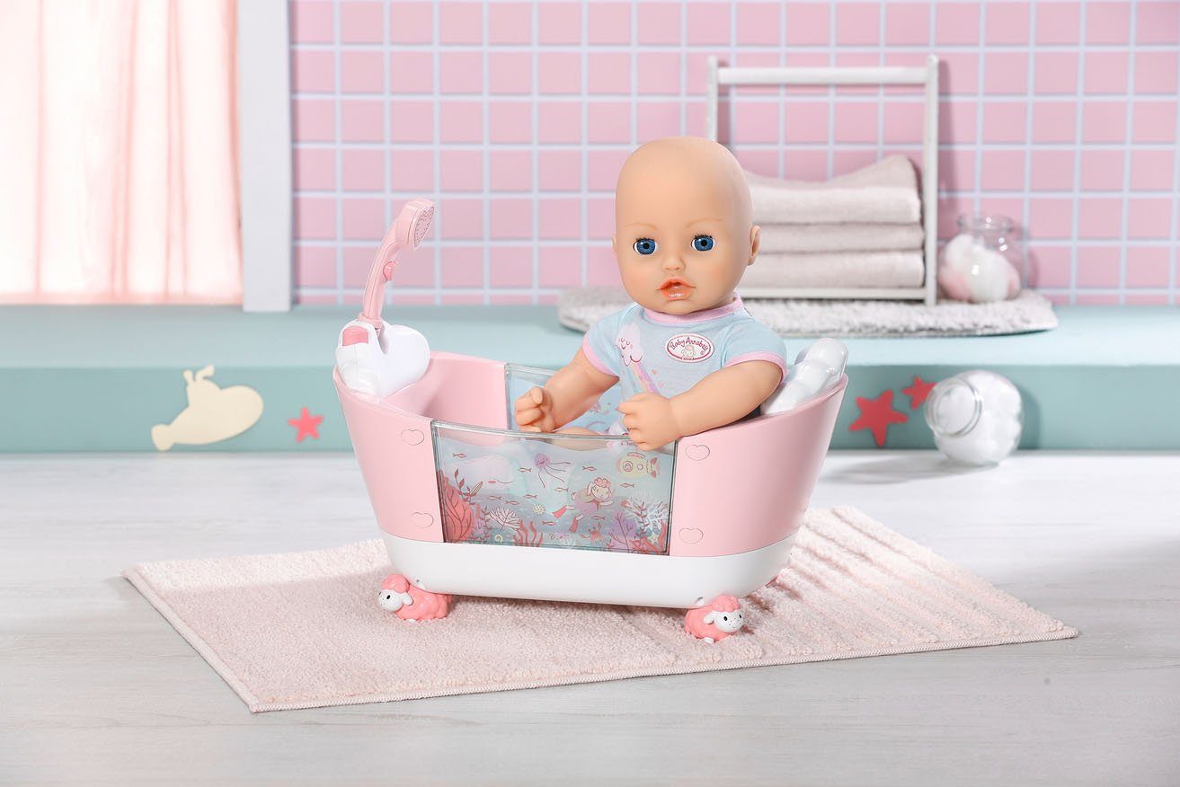 Soundeffekten mit Licht- und Baby Badewanne Badespiel, Zauberwanne Annabell Puppen