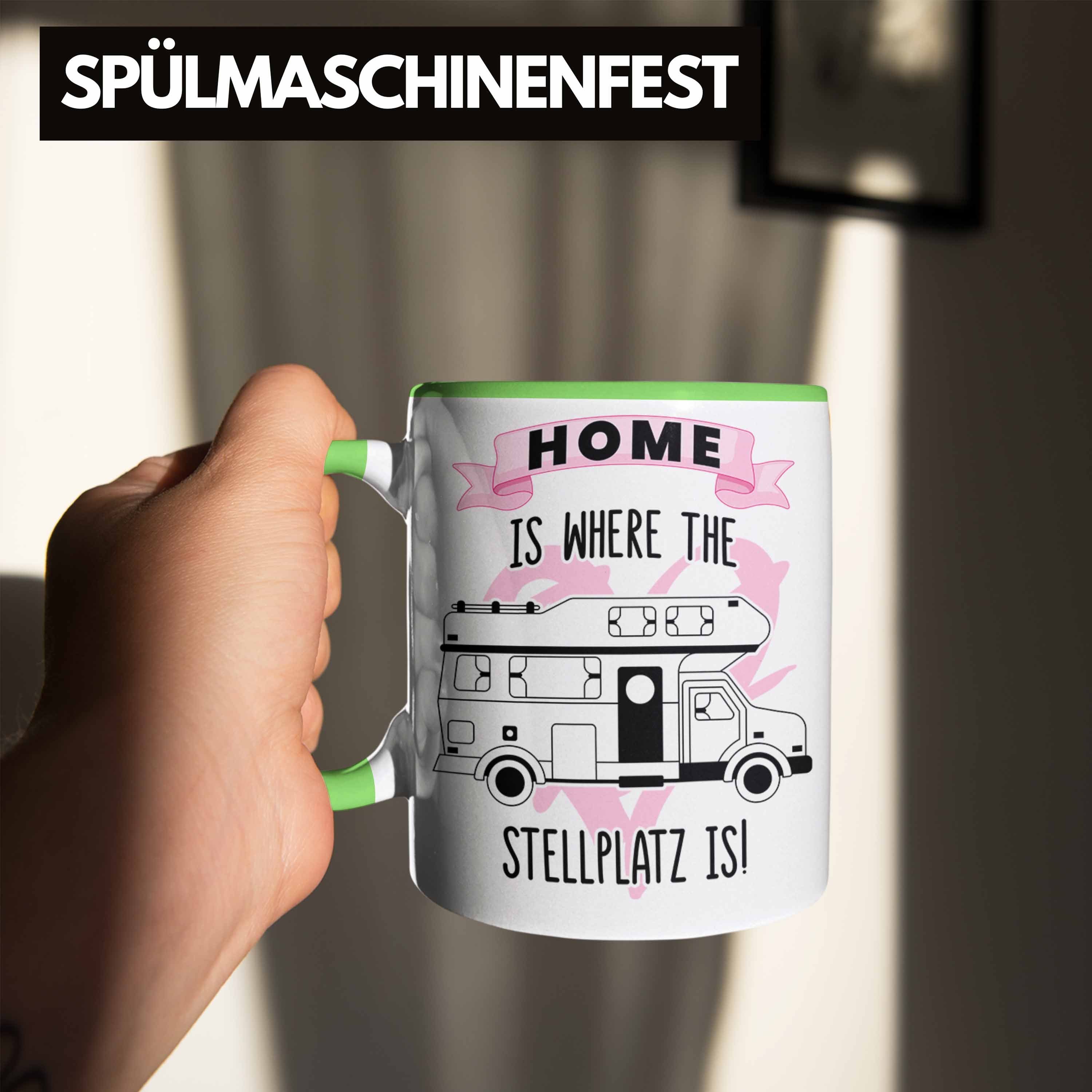 Zubehör Lustig Wohnmobil grün Opa Camper Tasse Home Geschenkidee Where The Is Oma Is Trendation Grafik Campingwagen Tasse Camping Stellplatz - Rentner Geschenke Trendation Männer für Wohnwagen