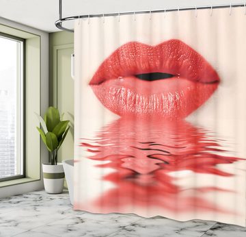 Abakuhaus Duschvorhang Moderner Digitaldruck mit 12 Haken auf Stoff Wasser Resistent Breite 175 cm, Höhe 180 cm, Lippen Weiblich Blowing Küsse