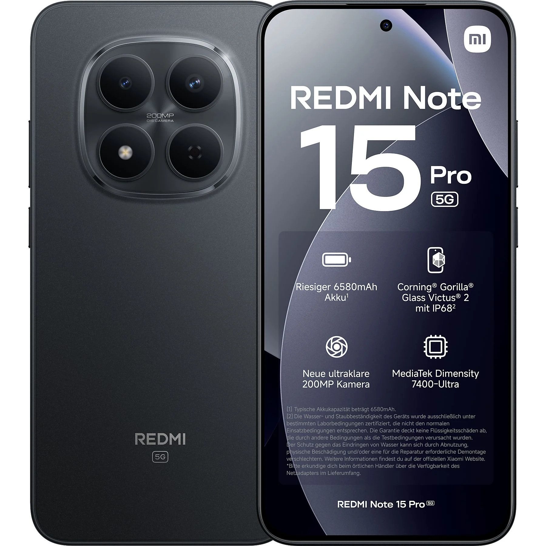 Xiaomi Redmi Note 15 Pro 5G 256GB Handy (17,35 cm/6,83 Zoll, 200 MP Kamera)