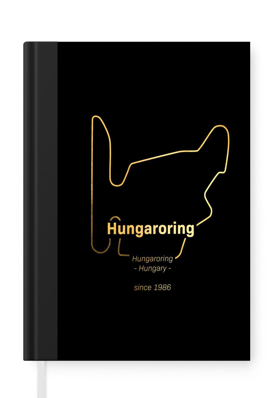 MuchoWow Notizbuch Ungarn - F1 Haushaltsbuch Seiten, 98 A5, Tagebuch, Notizheft, - Merkzettel, Journal, Rennstrecke