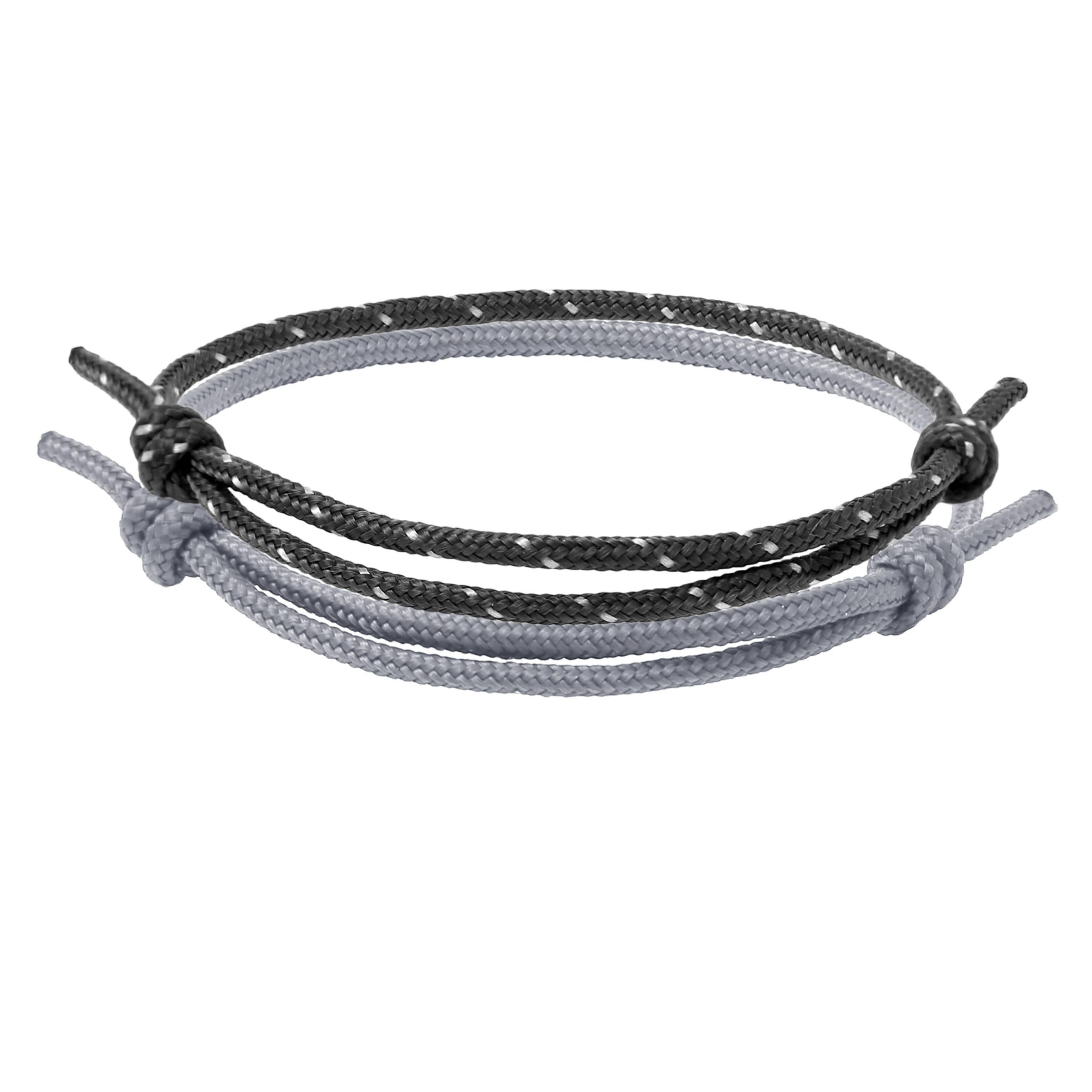 Made by Nami Armband Set Herren & Damen 2x Segeltau Armband Handgemacht (2), Maritimes Minimalistisches Armband 100% Wasserfest & verstellbar